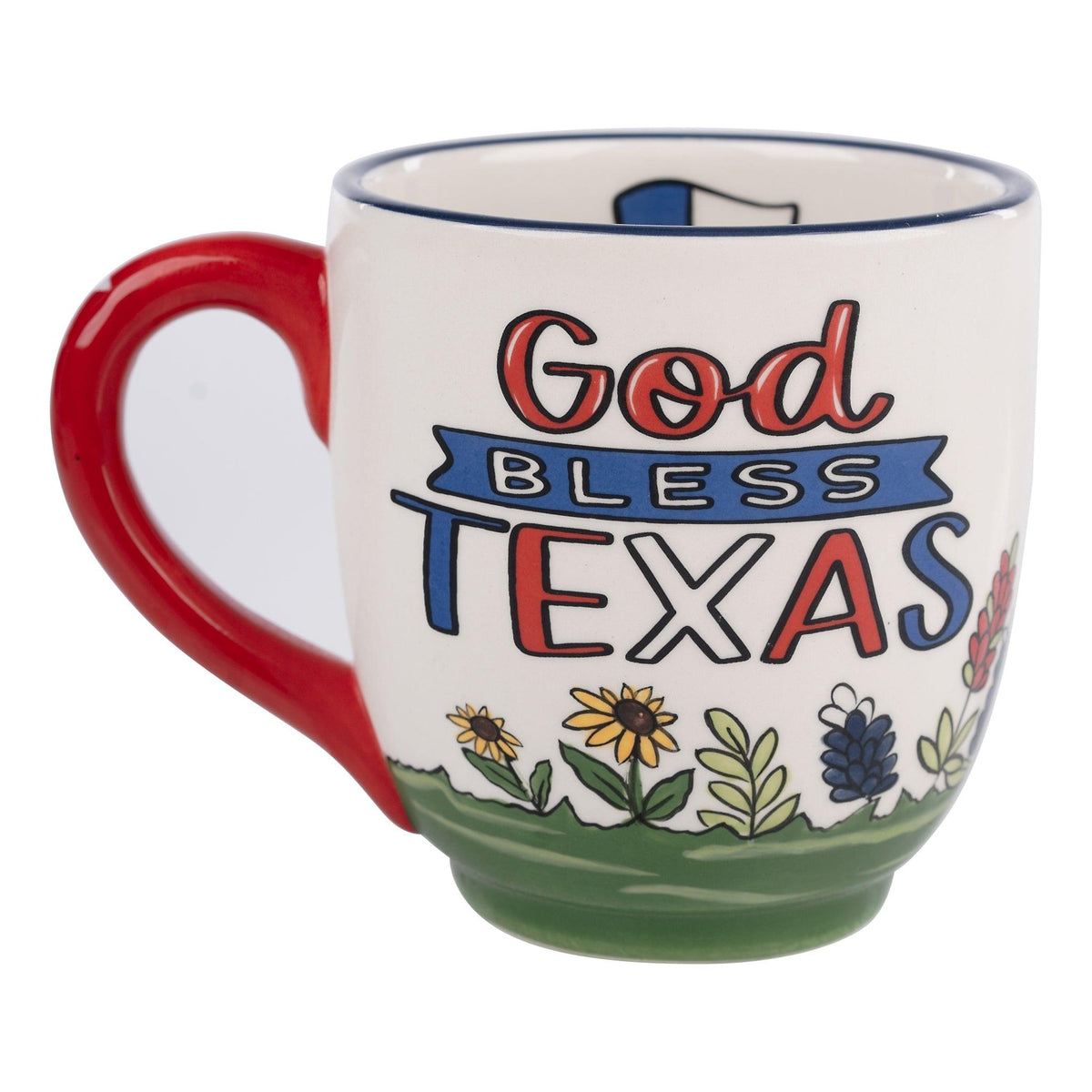 Longhorn God Bless Texas Mug