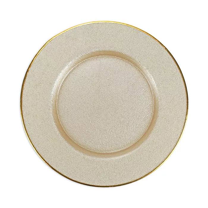 Metallic Glass Serve Plate/Cha