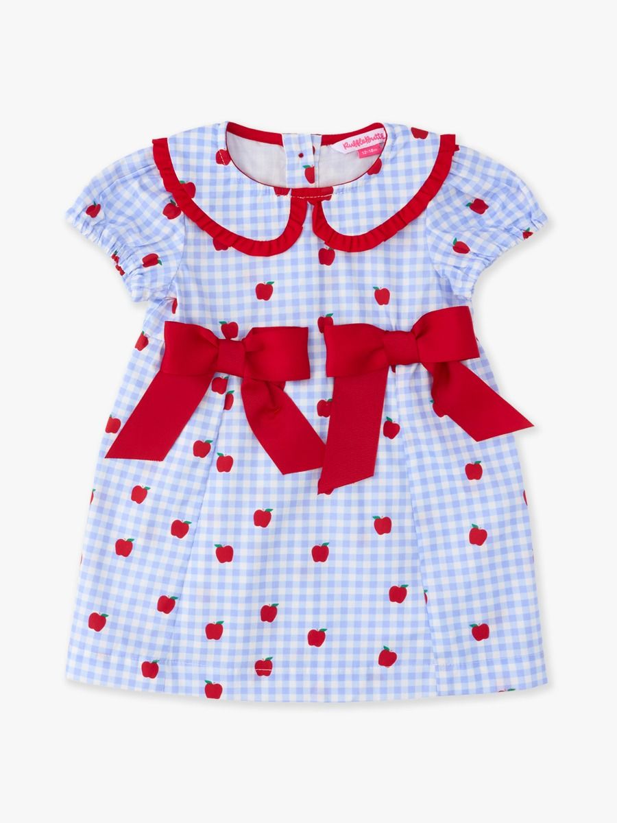 Woven Peter Pan Ruffle Bow Dress
