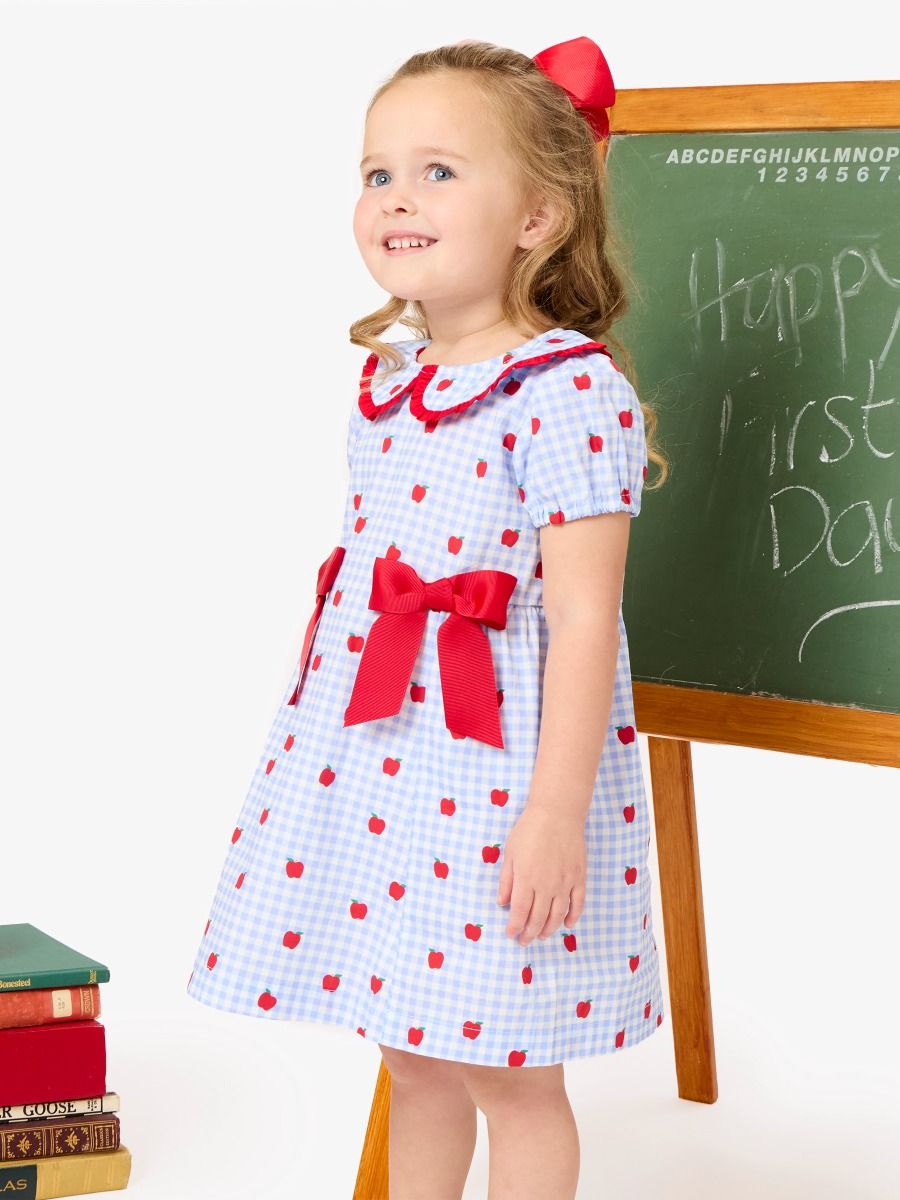 Woven Peter Pan Ruffle Bow Dress