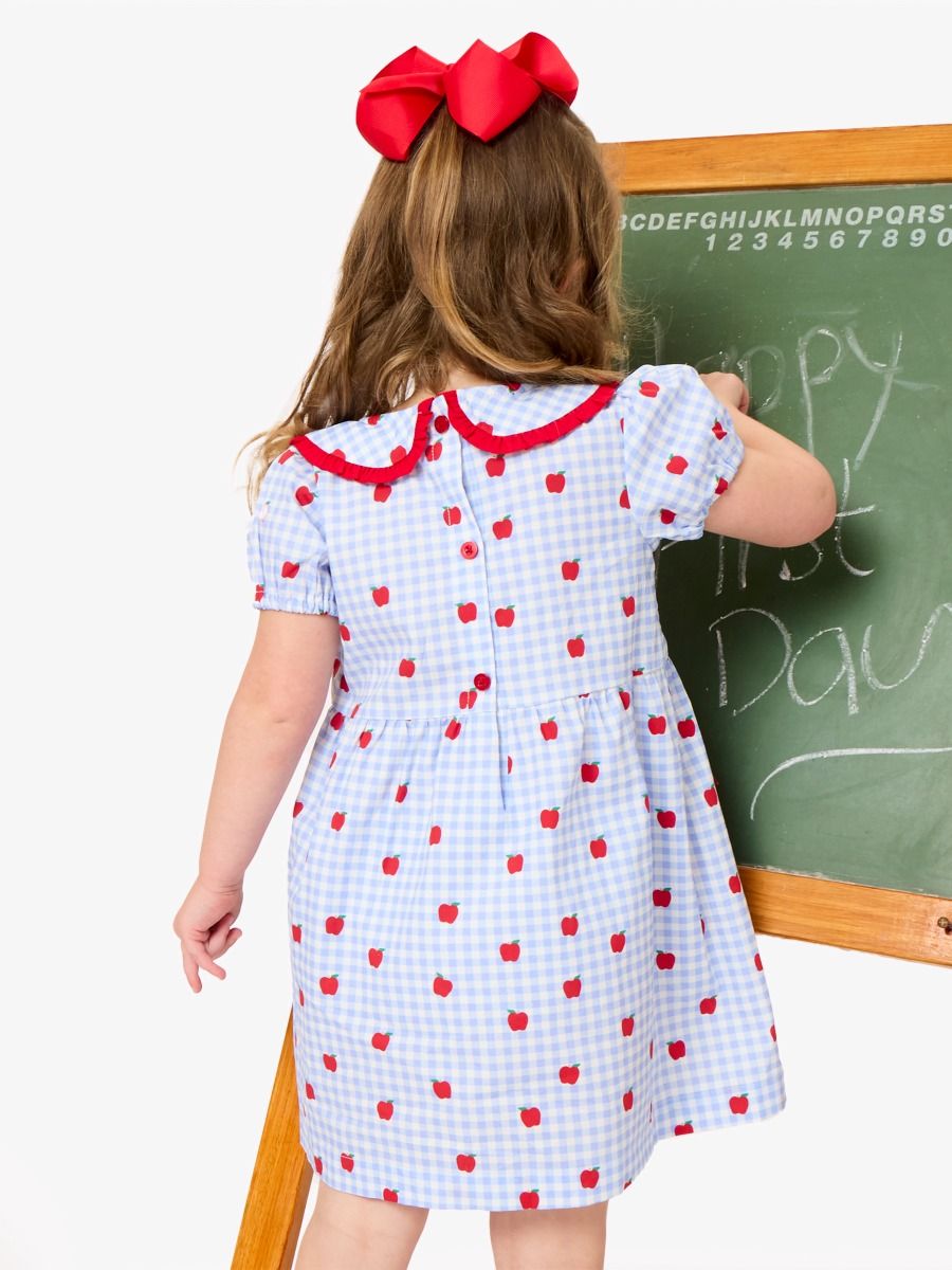 Woven Peter Pan Ruffle Bow Dress