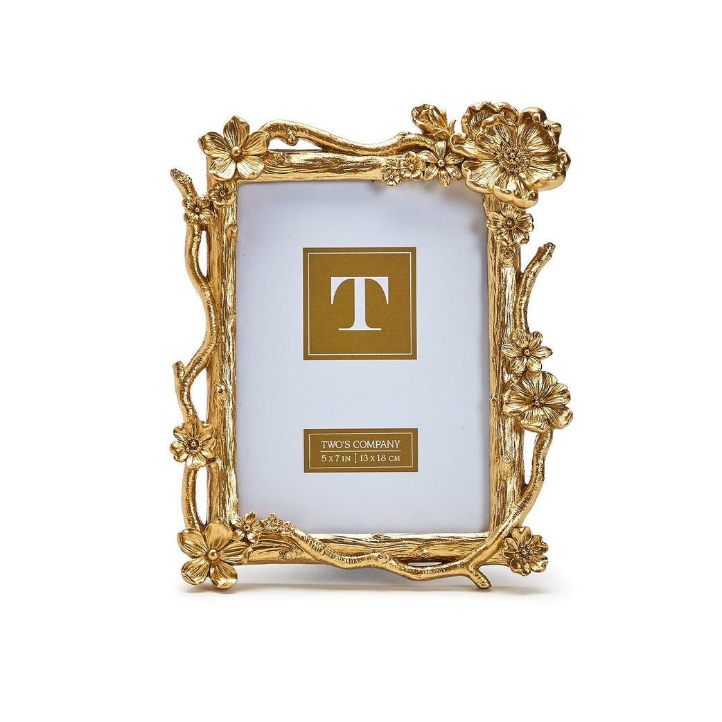 Fold Floral Spray Photo Frame