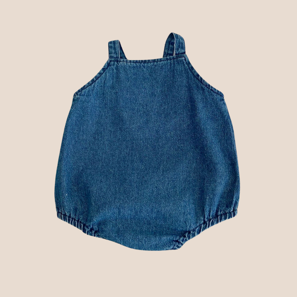 Heart Denim Romper