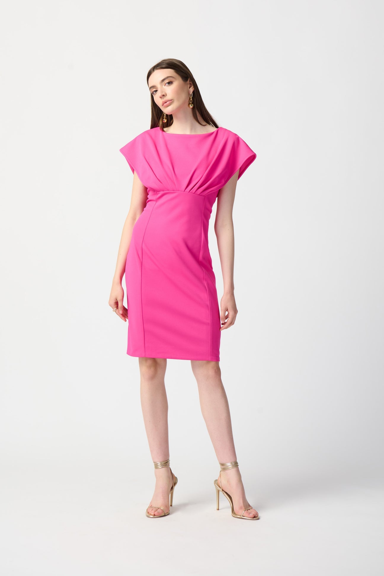 Ultra Pink Cap Sleeve Dress