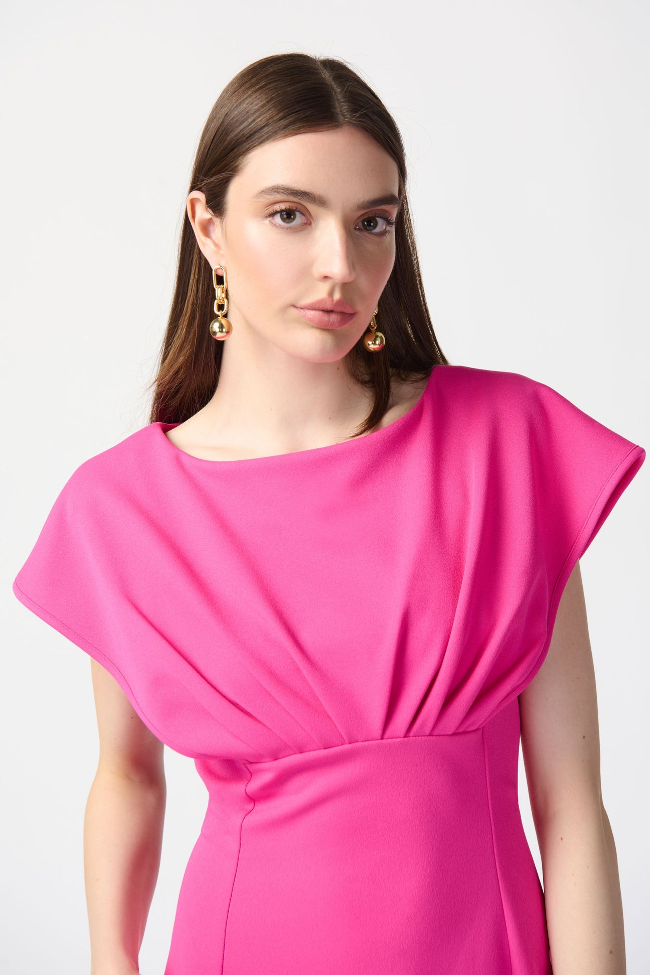 Ultra Pink Cap Sleeve Dress
