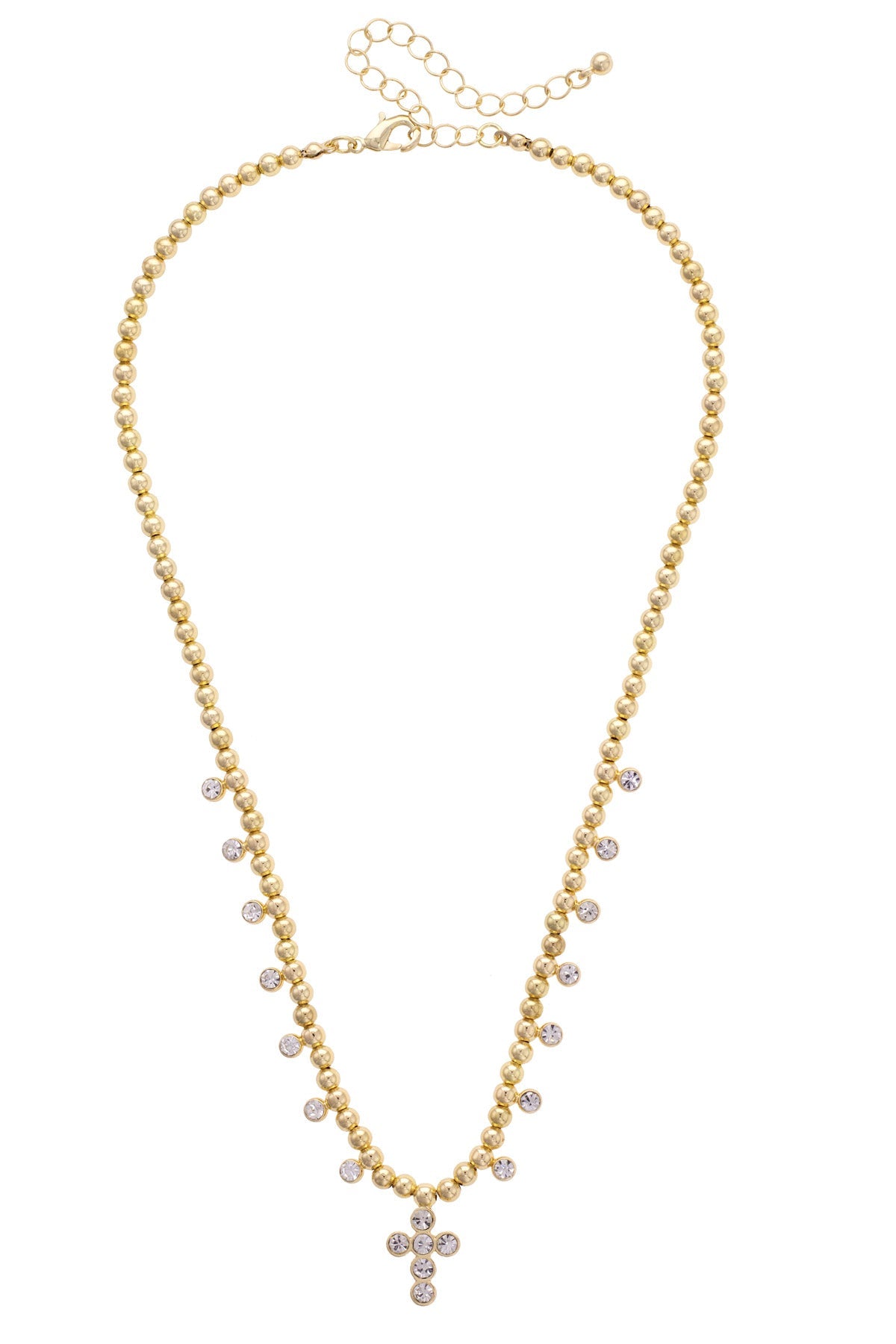 Elizabeth Pave Cross Necklace