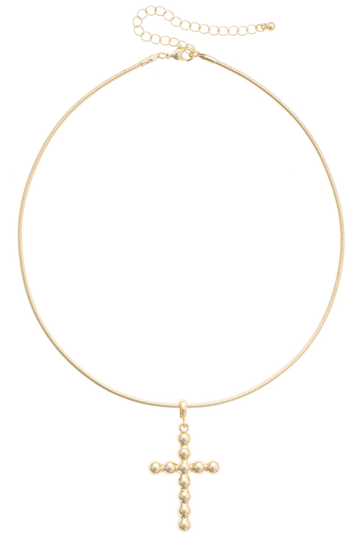 Beaded Cross Collar Necklace