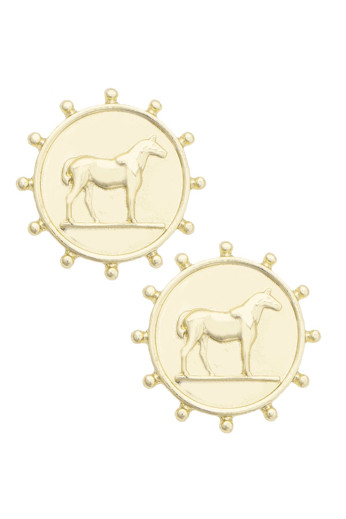 Kay Equestrian Coin Earring