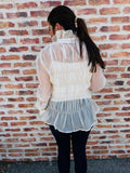 Ivory Ruffle Tiered Top