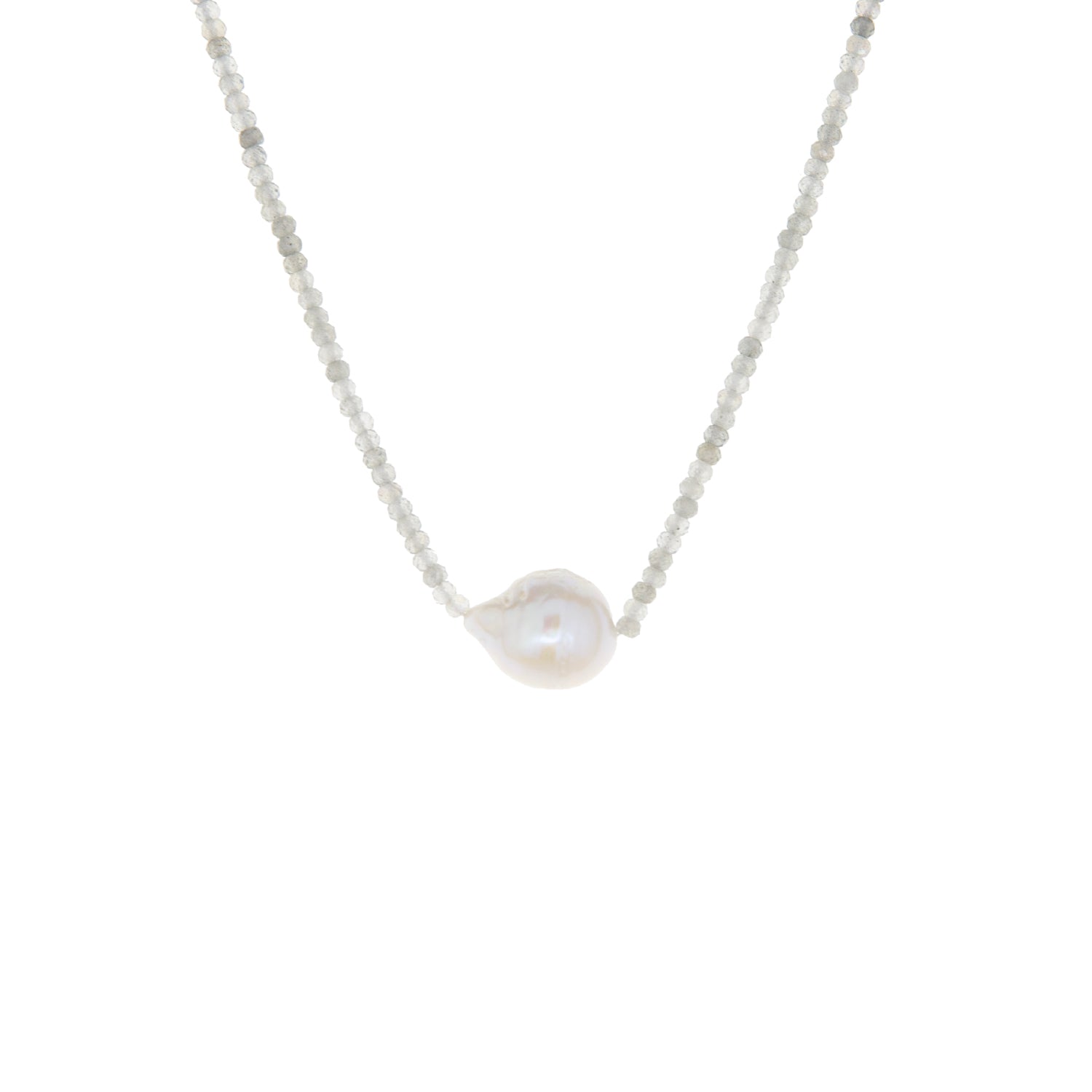 Stone Necklace With Pearl