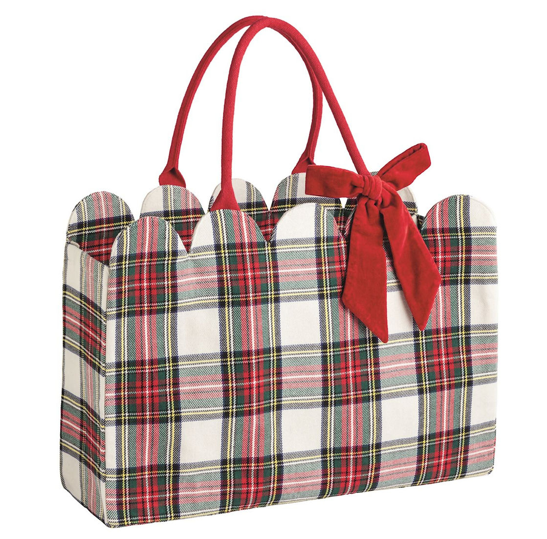 Tartan Scallop Totes