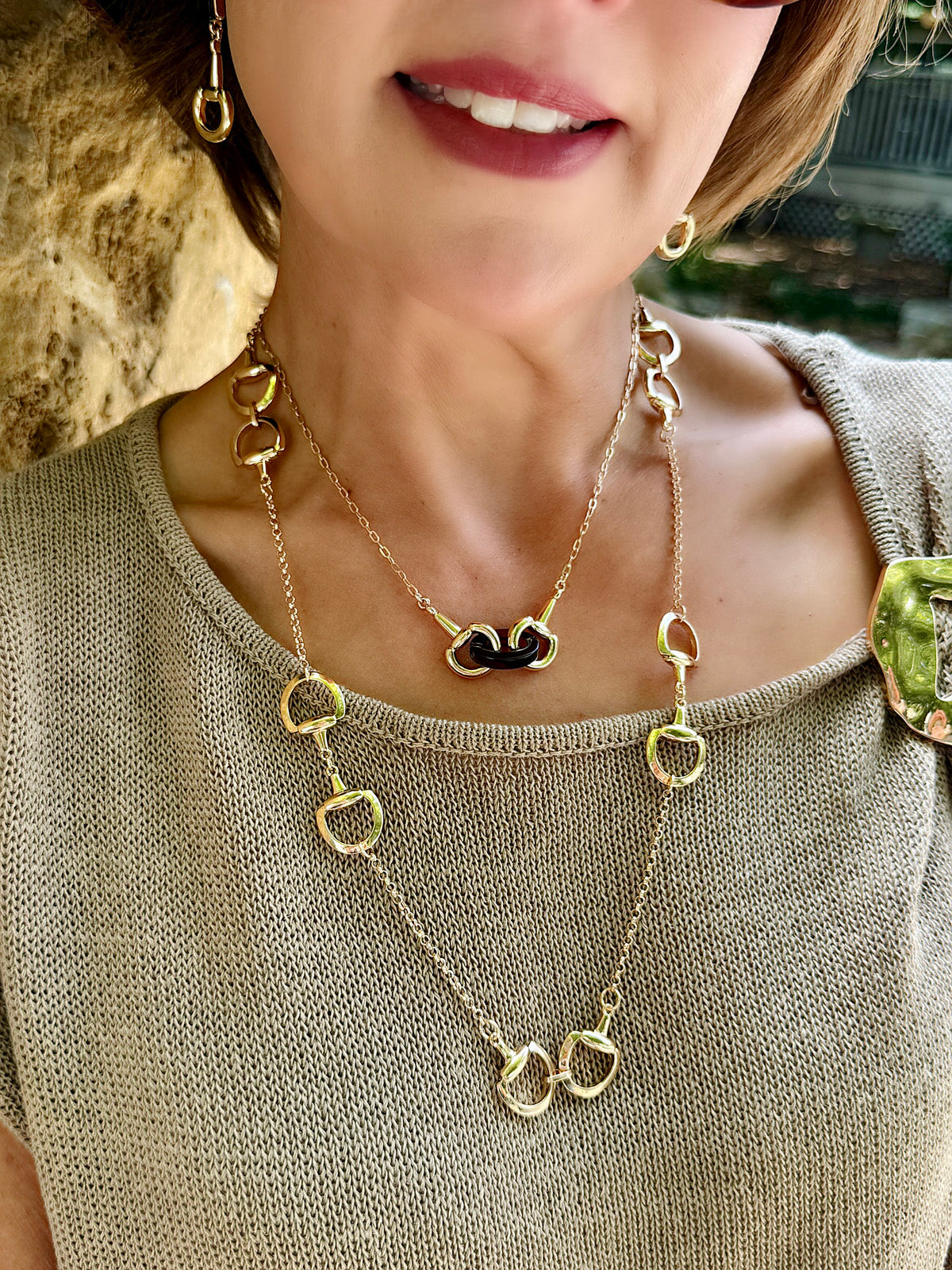Pepper Linked Bit Necklace