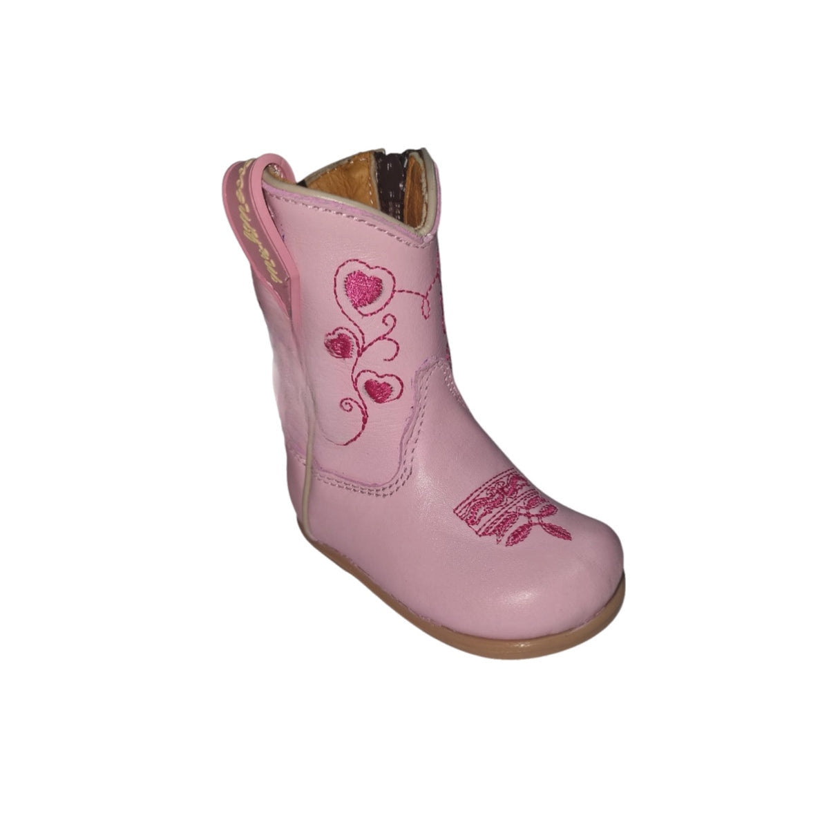 Pink Heart Baby Boots