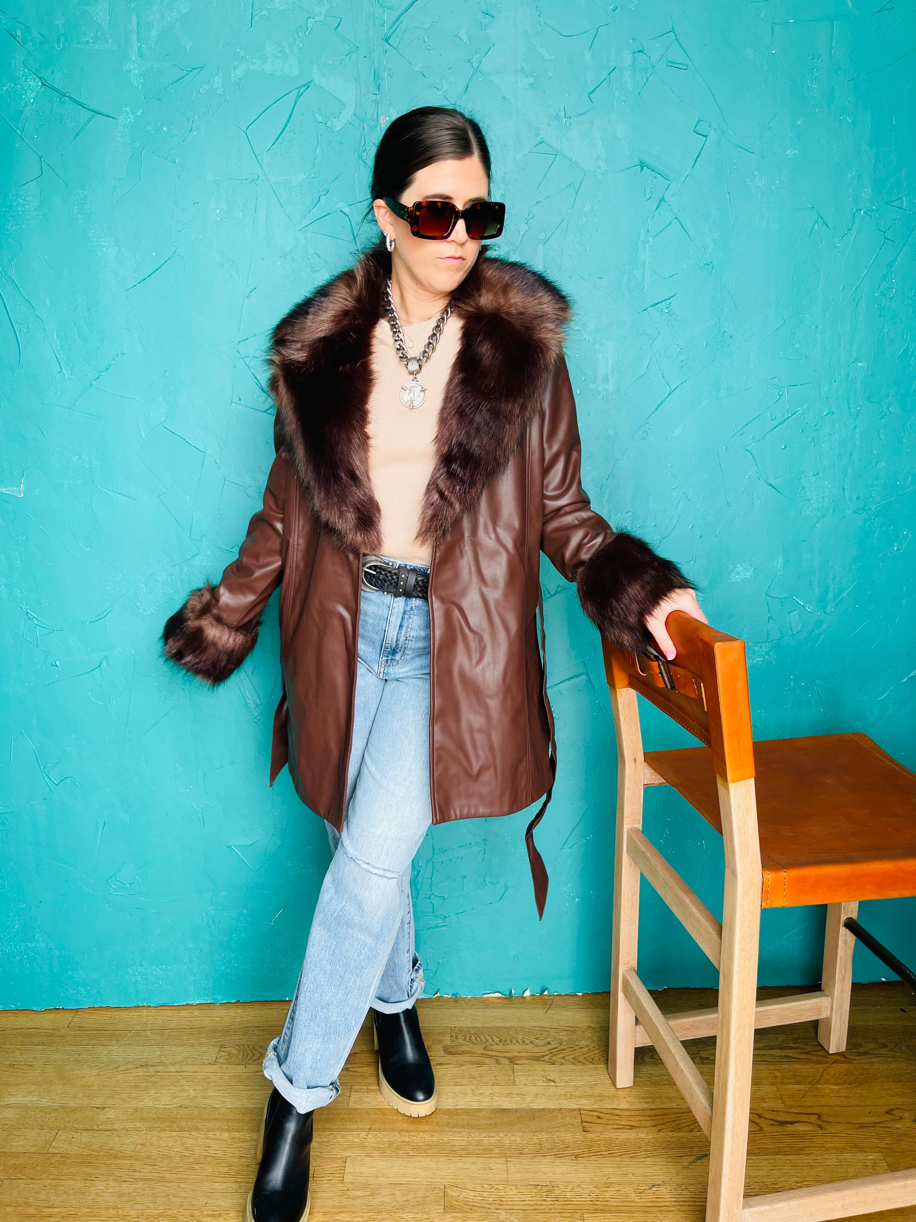 Penny Lane Coat Faux Leather