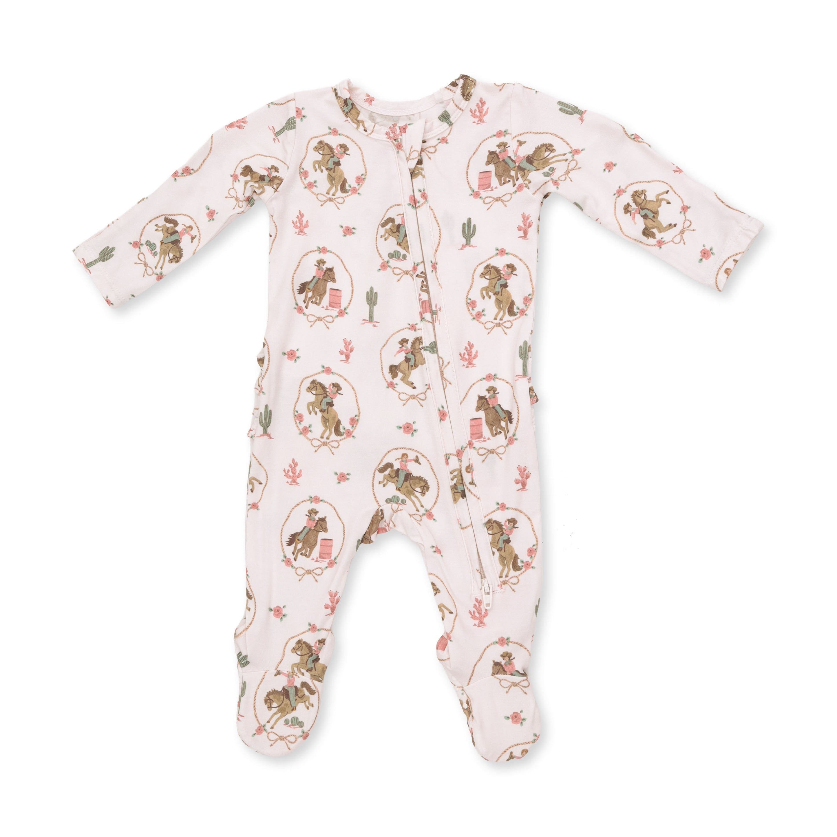 2 Way Ruffle Back Zipper Footie