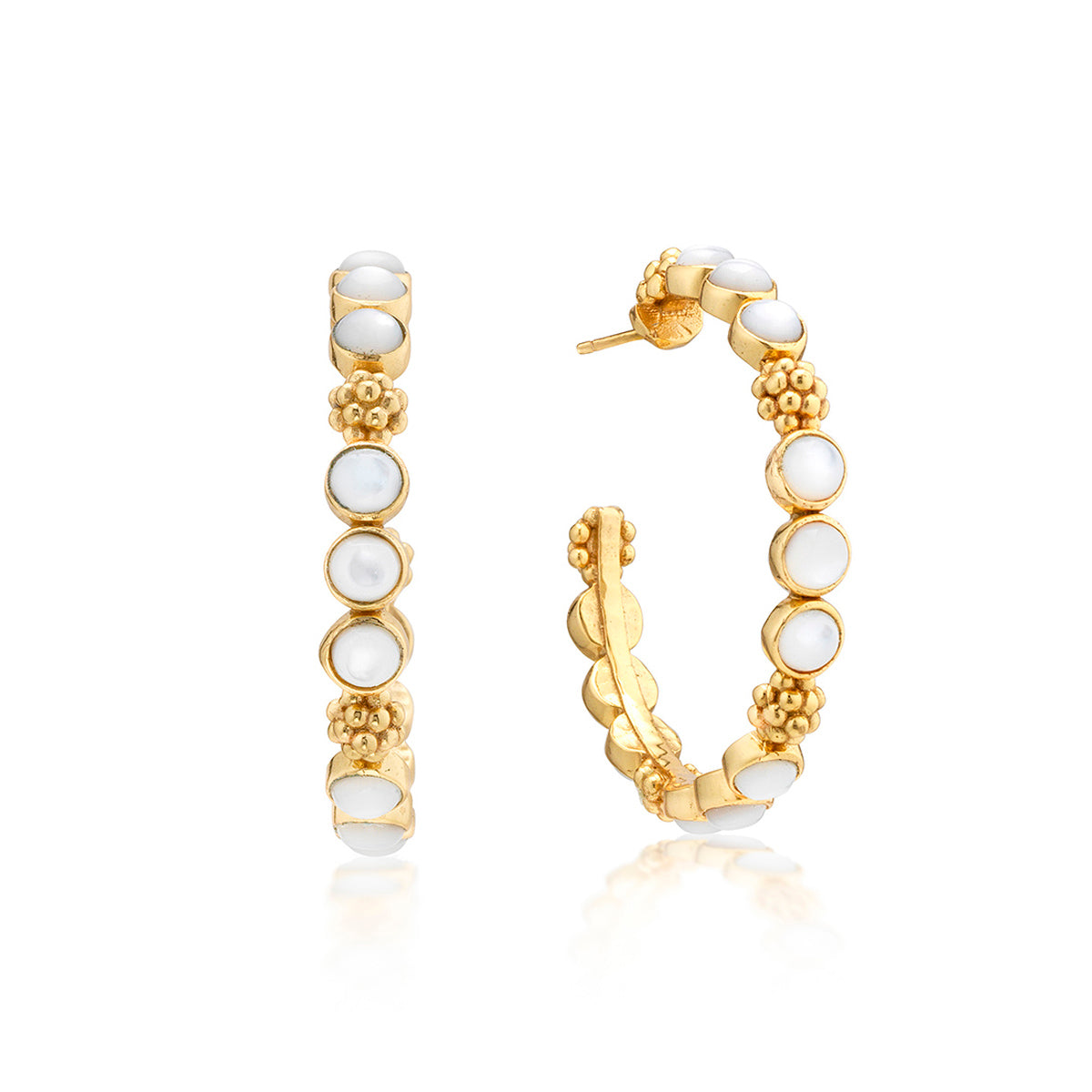 Berry Gem Hoop Earrings