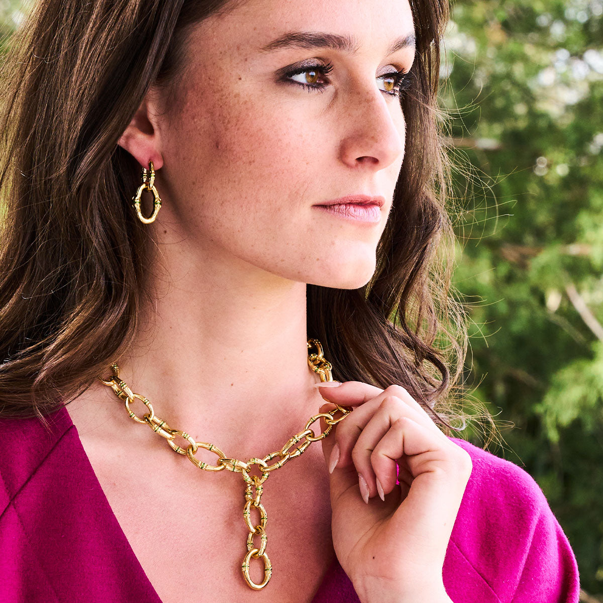 Bangkok Bamboo Link Necklace