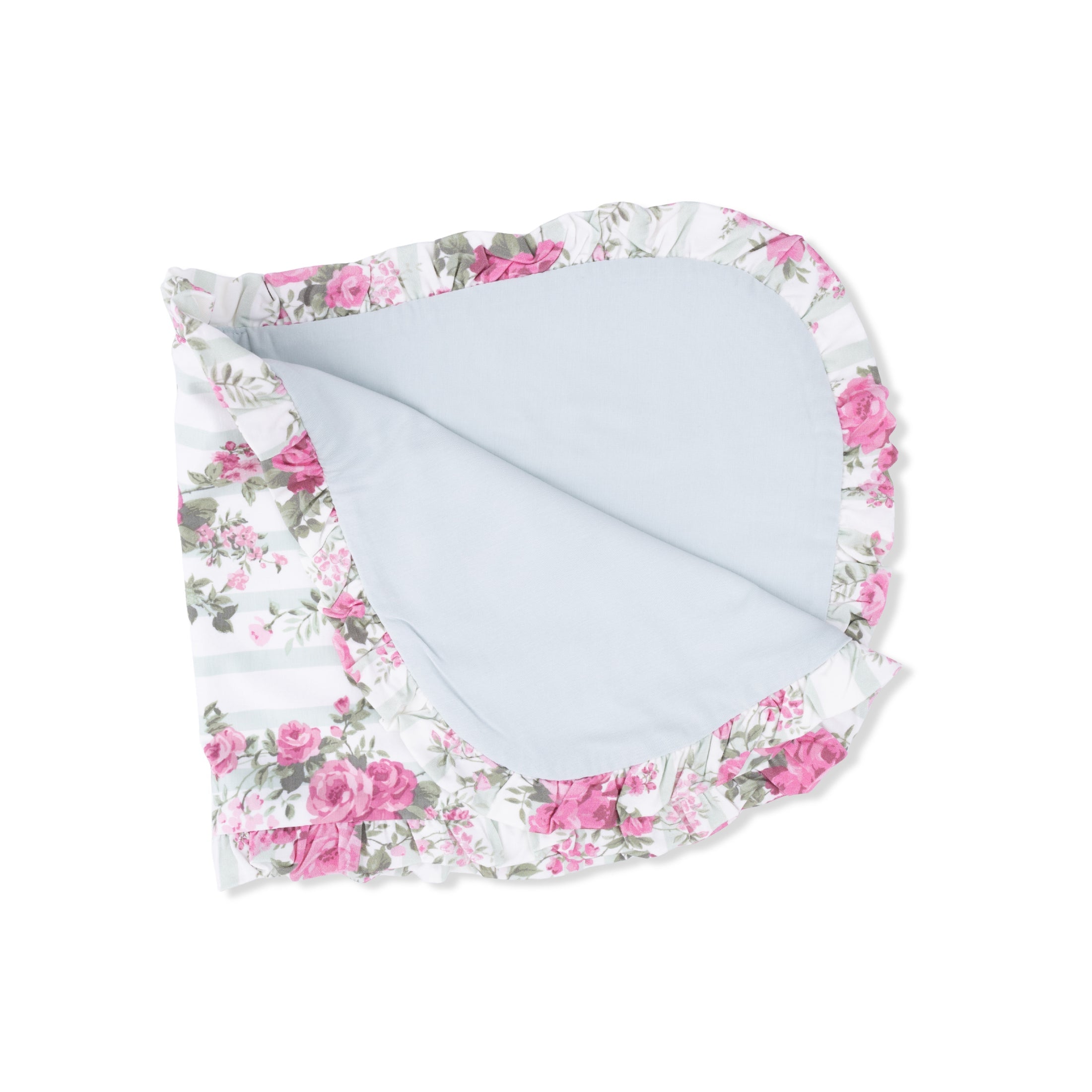Cabbage Rose Ruffle Burp Cloth