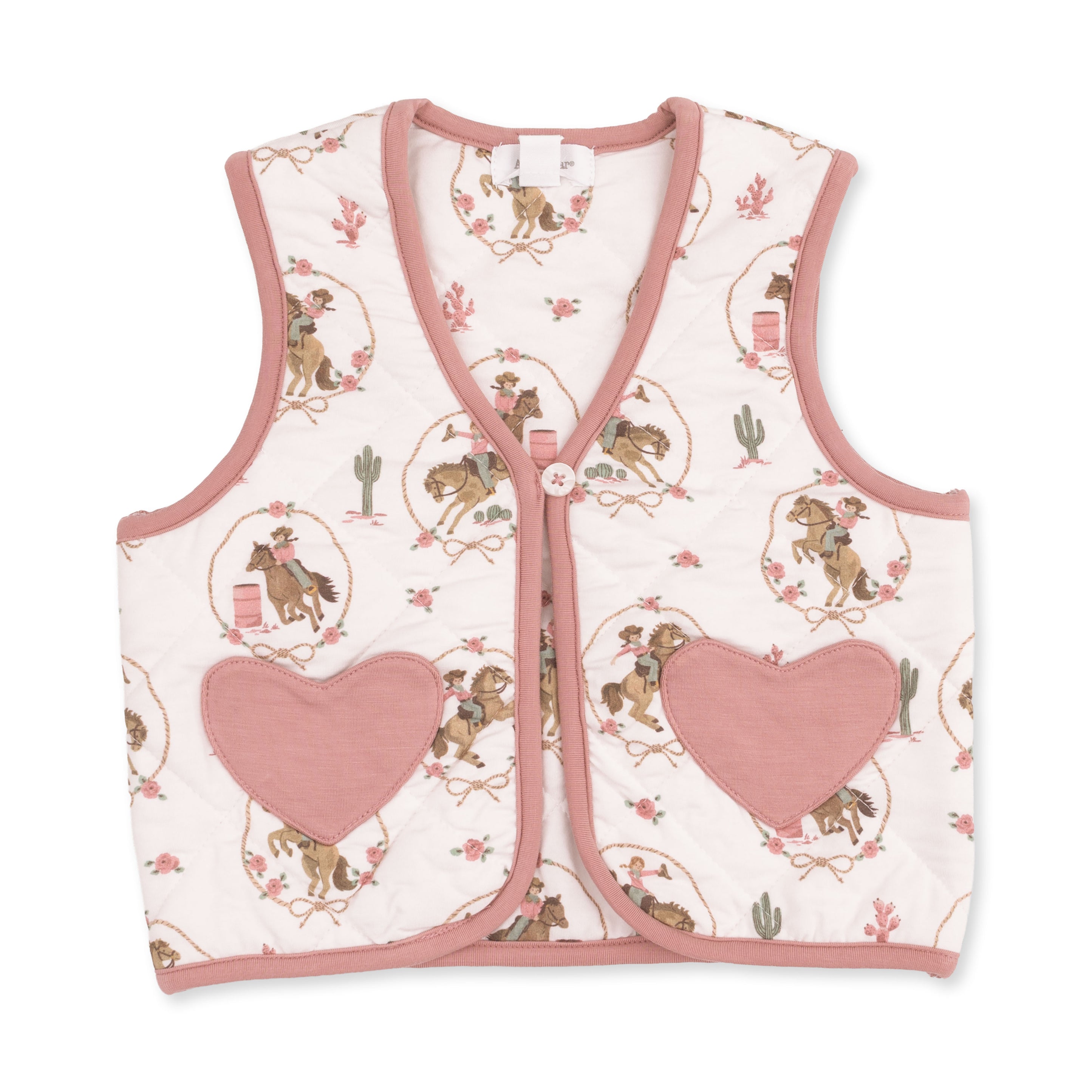 Quilted Vest W/Heart Pockets