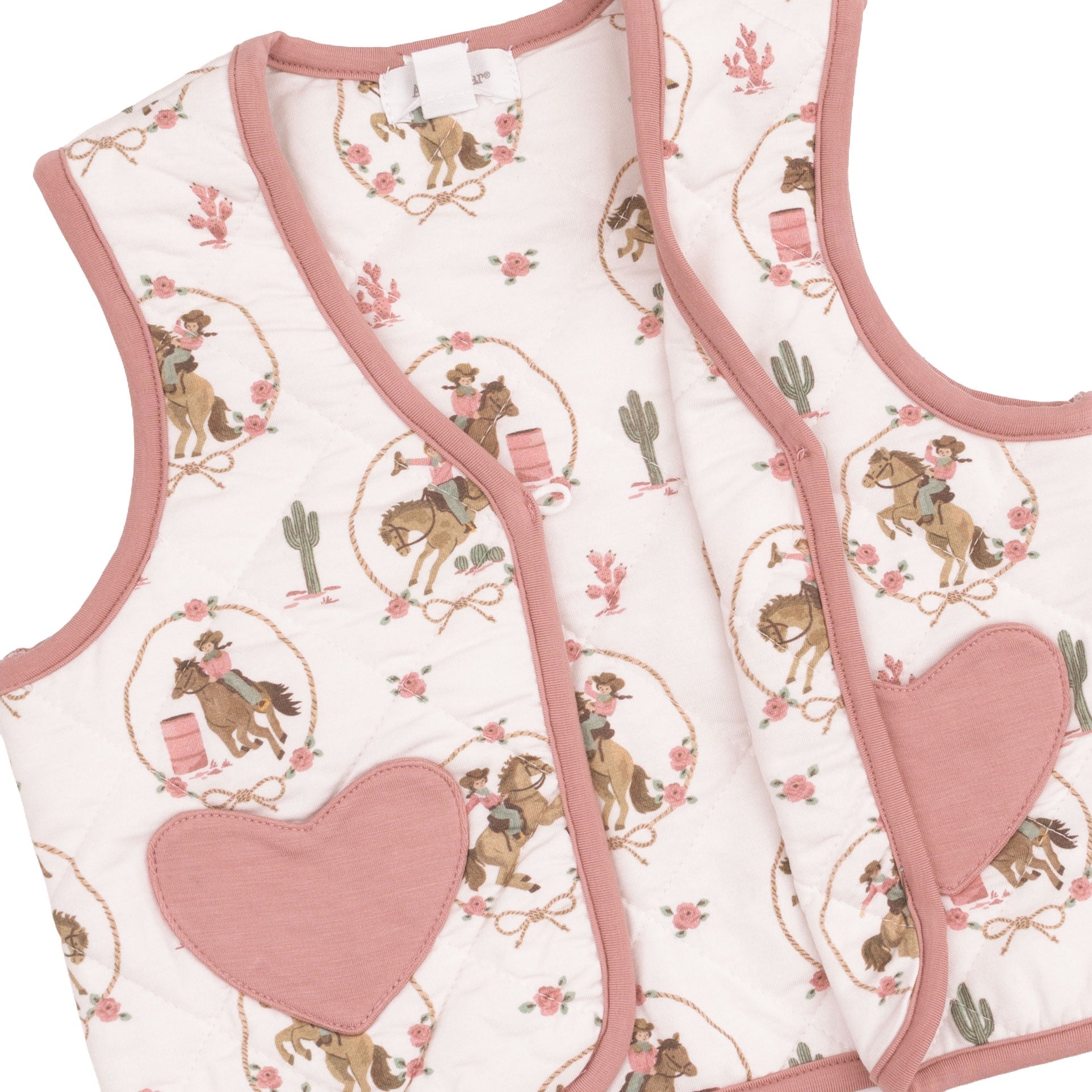 Quilted Vest W/Heart Pockets