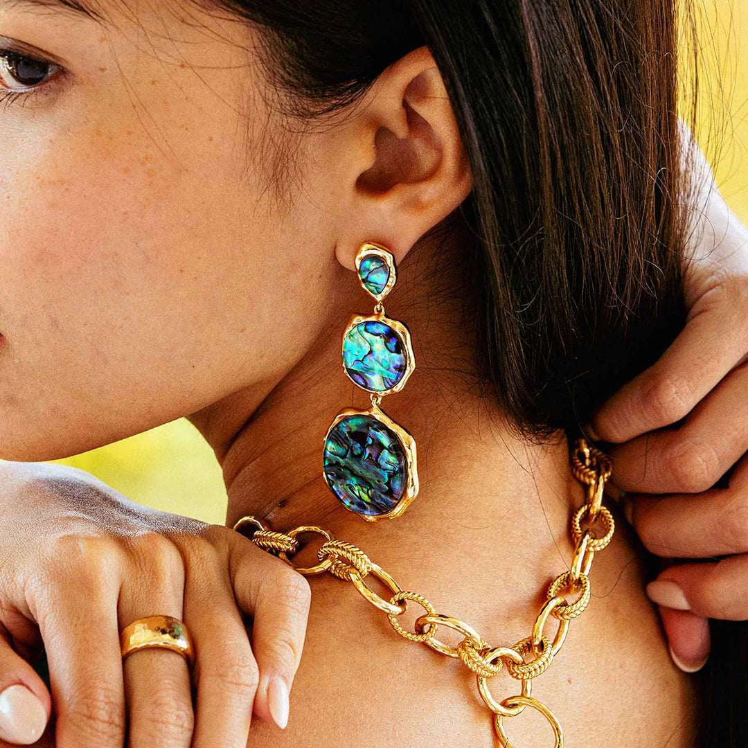 Aurora Triple Drop Post Earring