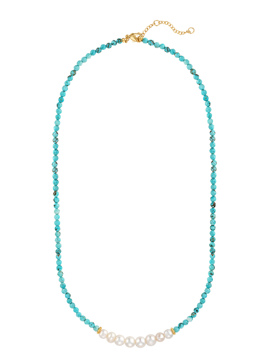 Corinne Turquoise Beaded Necklace