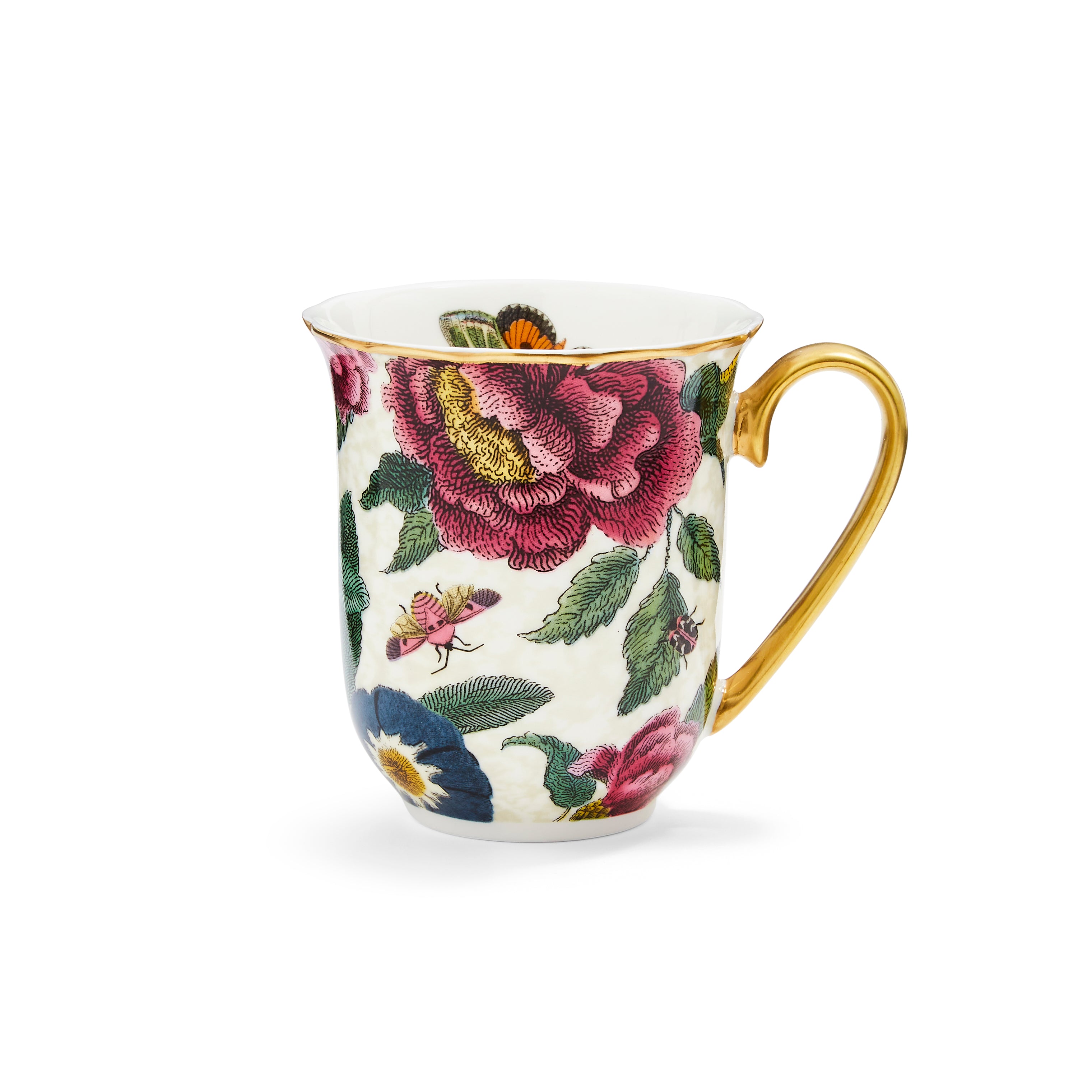 Cream Floral Mug