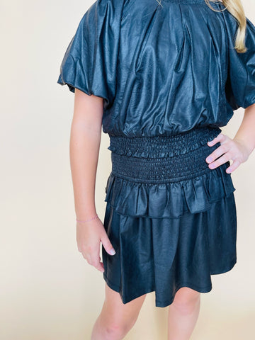 Pleated Top W/Bubble Sleeves