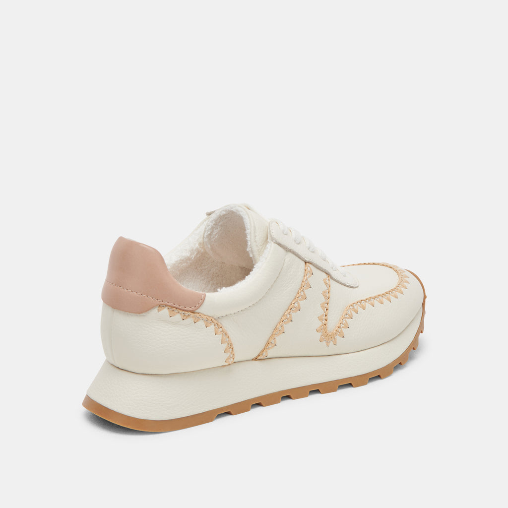 Ayita White Leather Sneakers