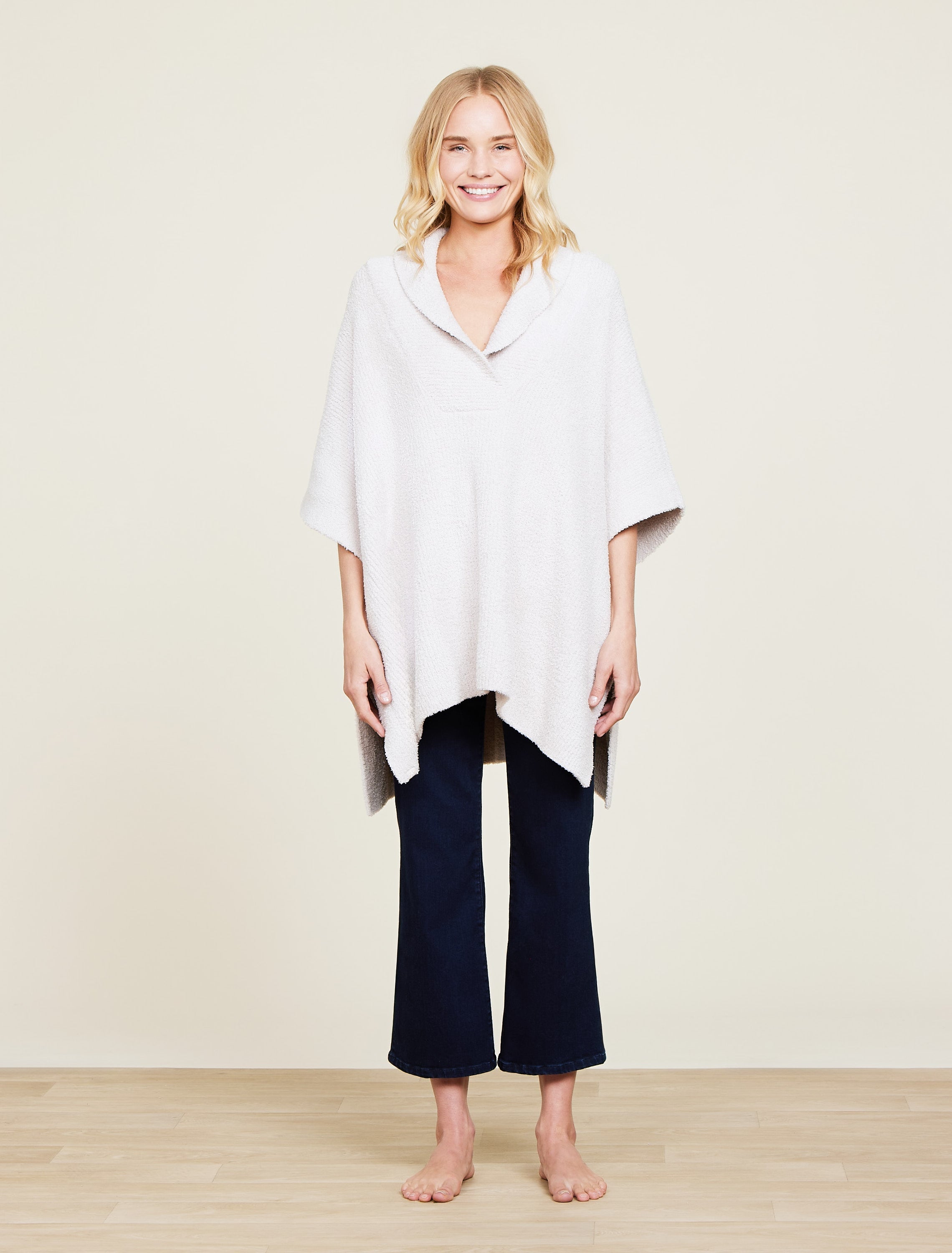 Cozychic Shawl Collar Poncho