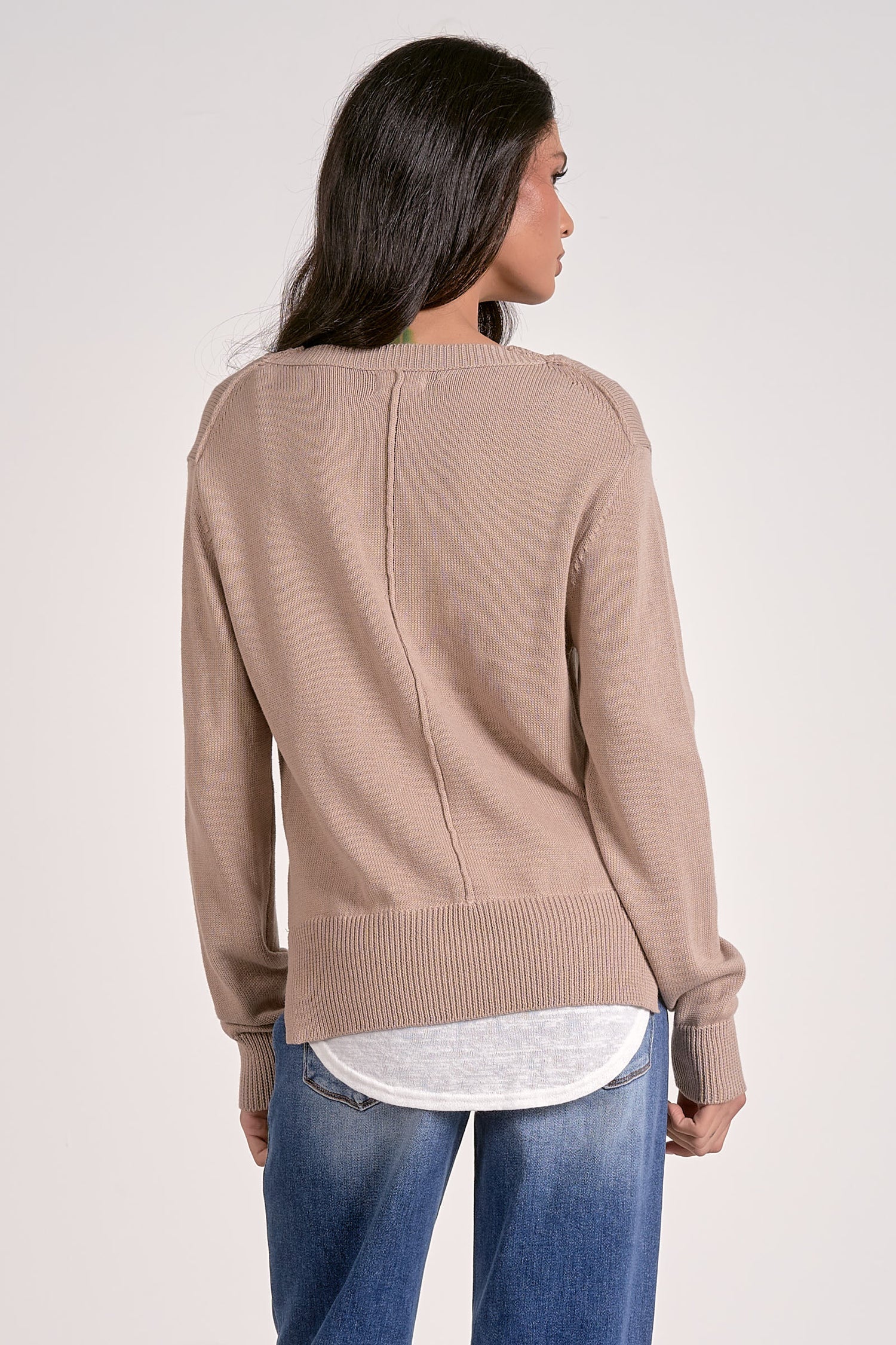V-Neck Layered Sweater