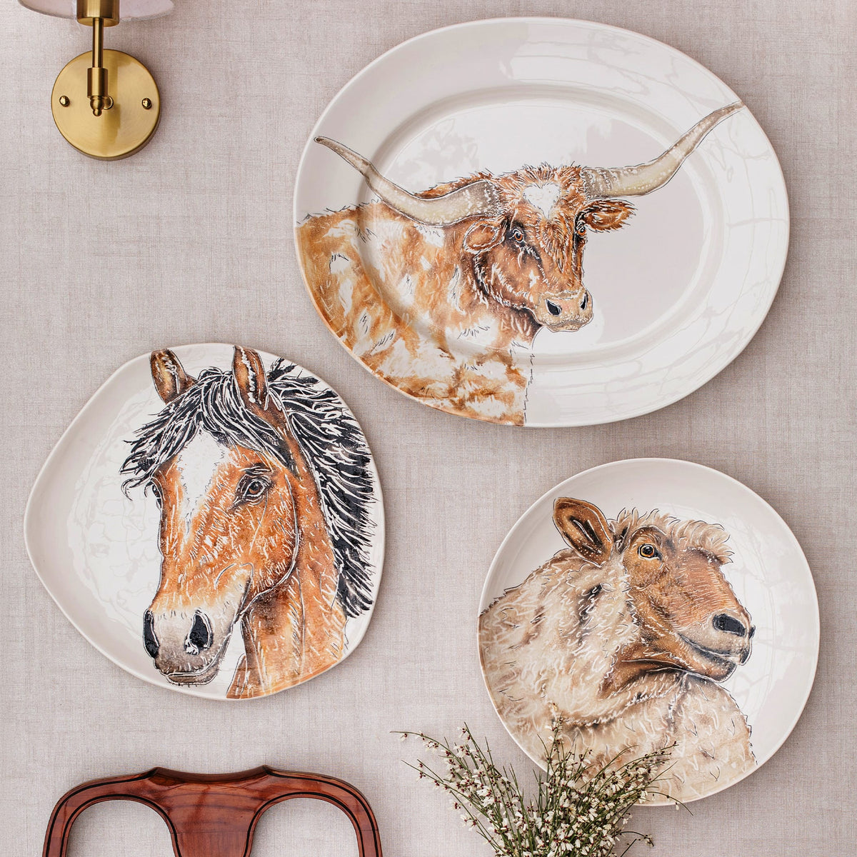 Fattoria Horse Round Platter