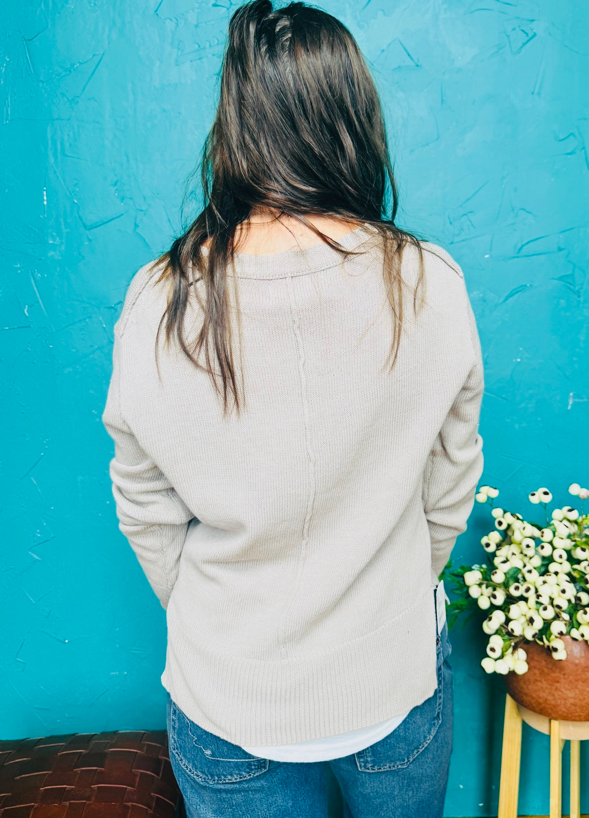 V-Neck Layered Sweater