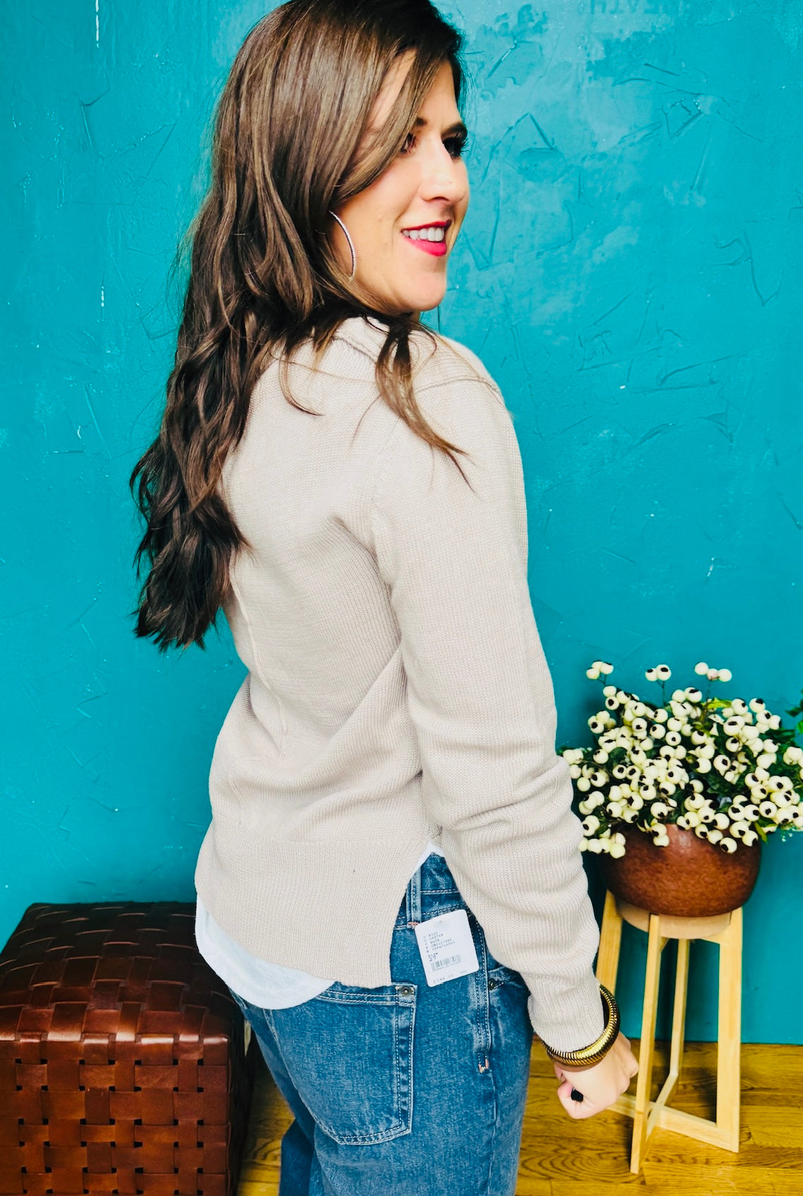 V-Neck Layered Sweater