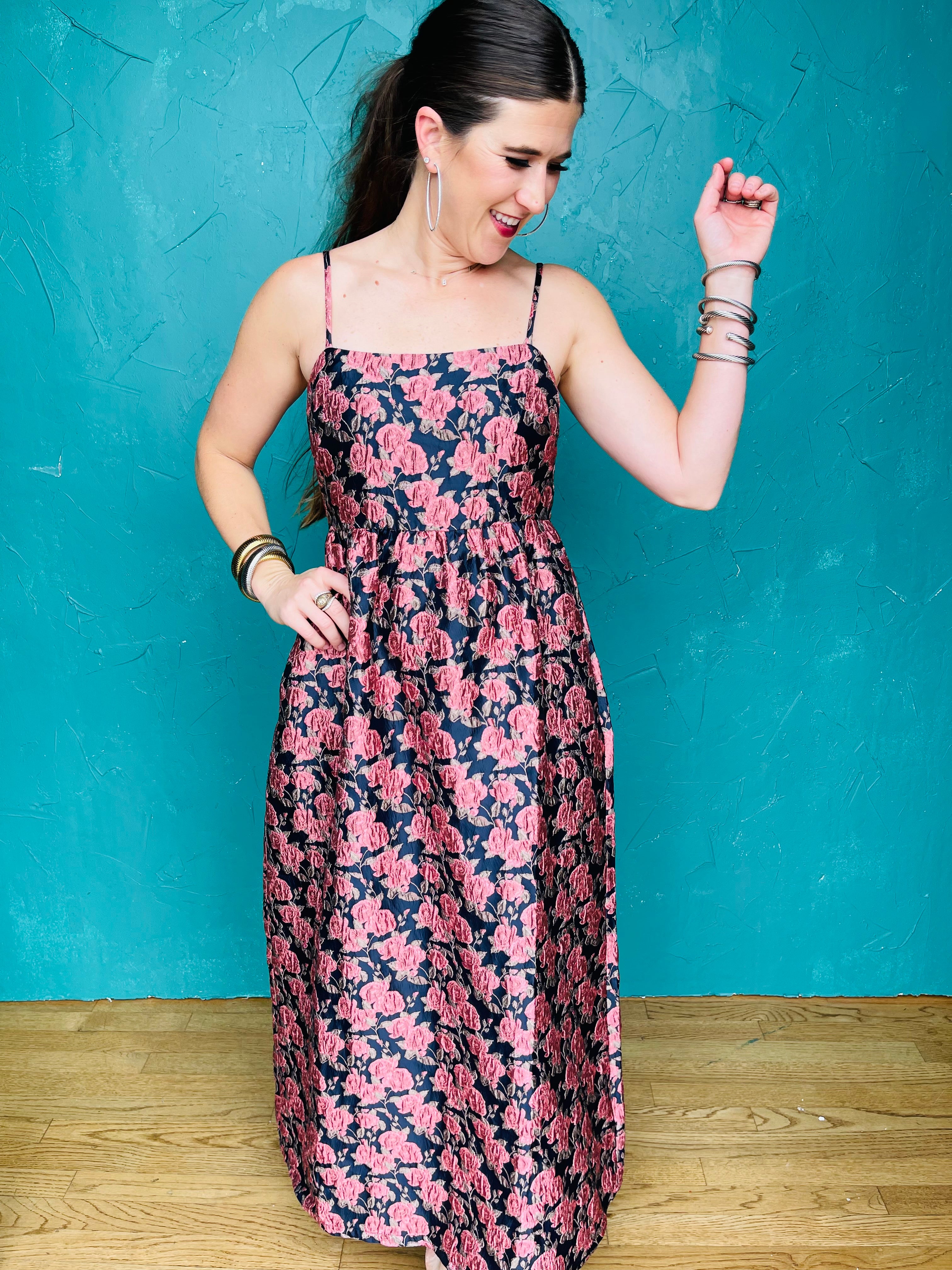 Floral Spaghetti Strap Maxi