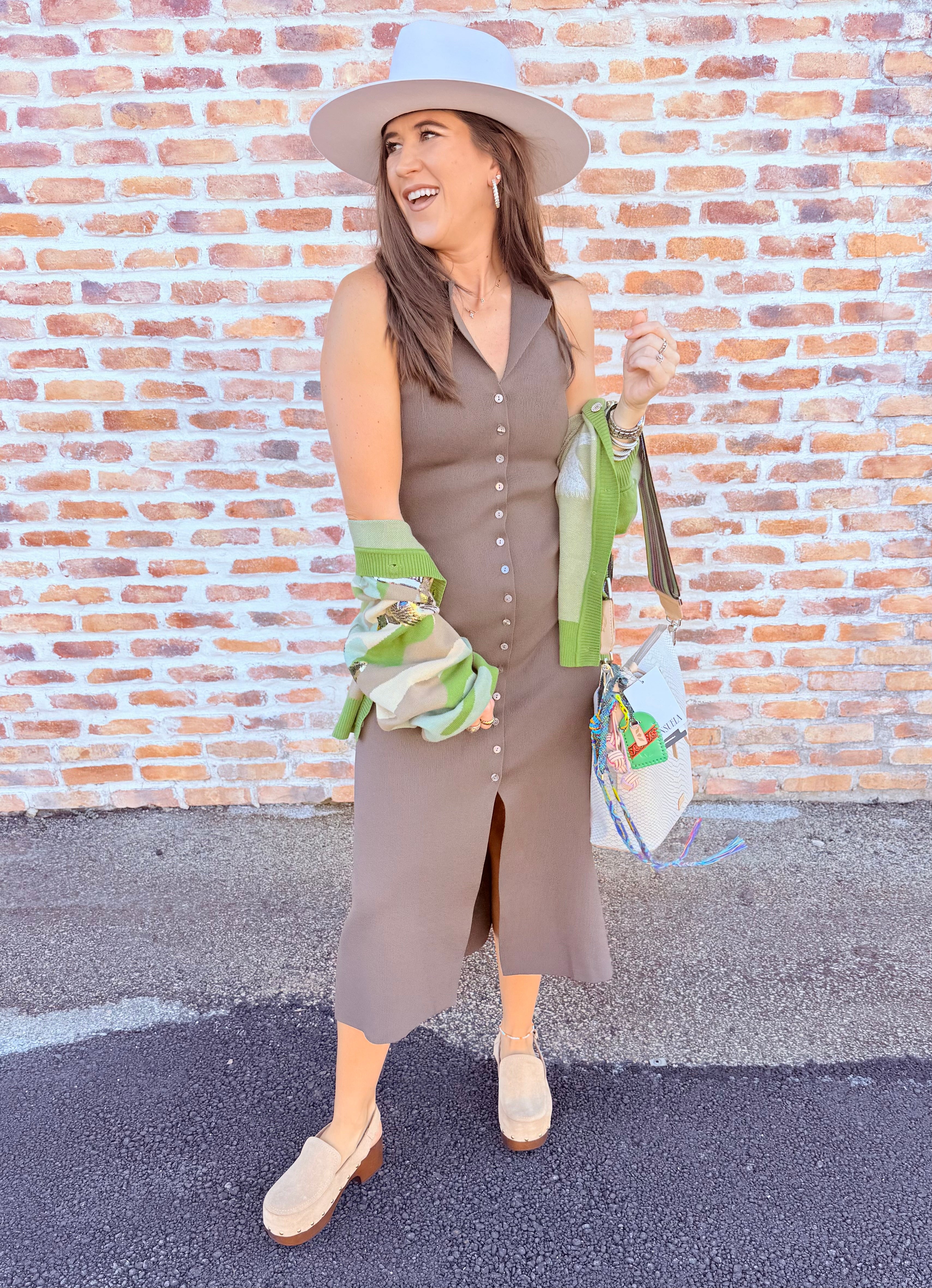 Lily Halter Shirt Midi Dress