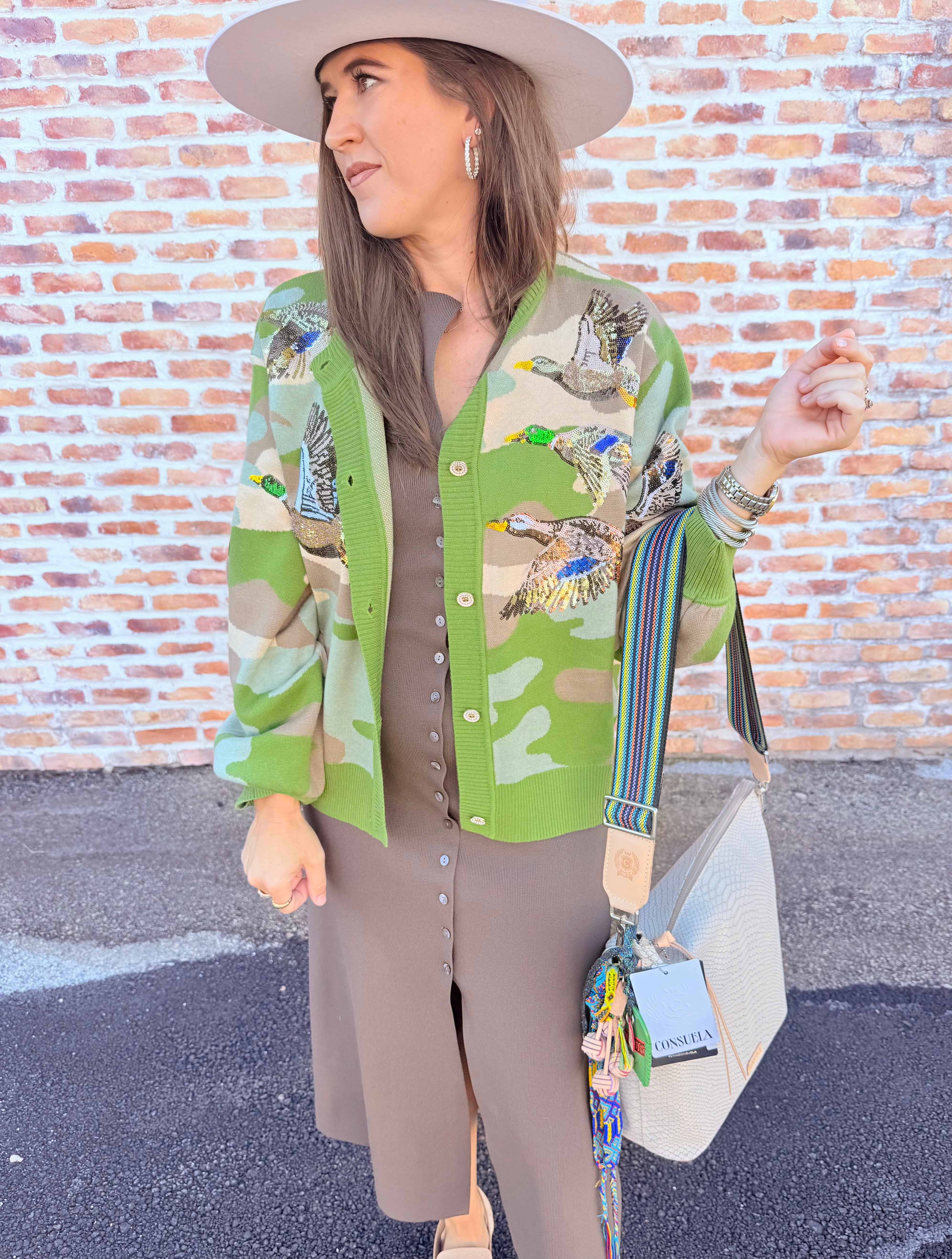 Camo Flying Ducks Cardigan