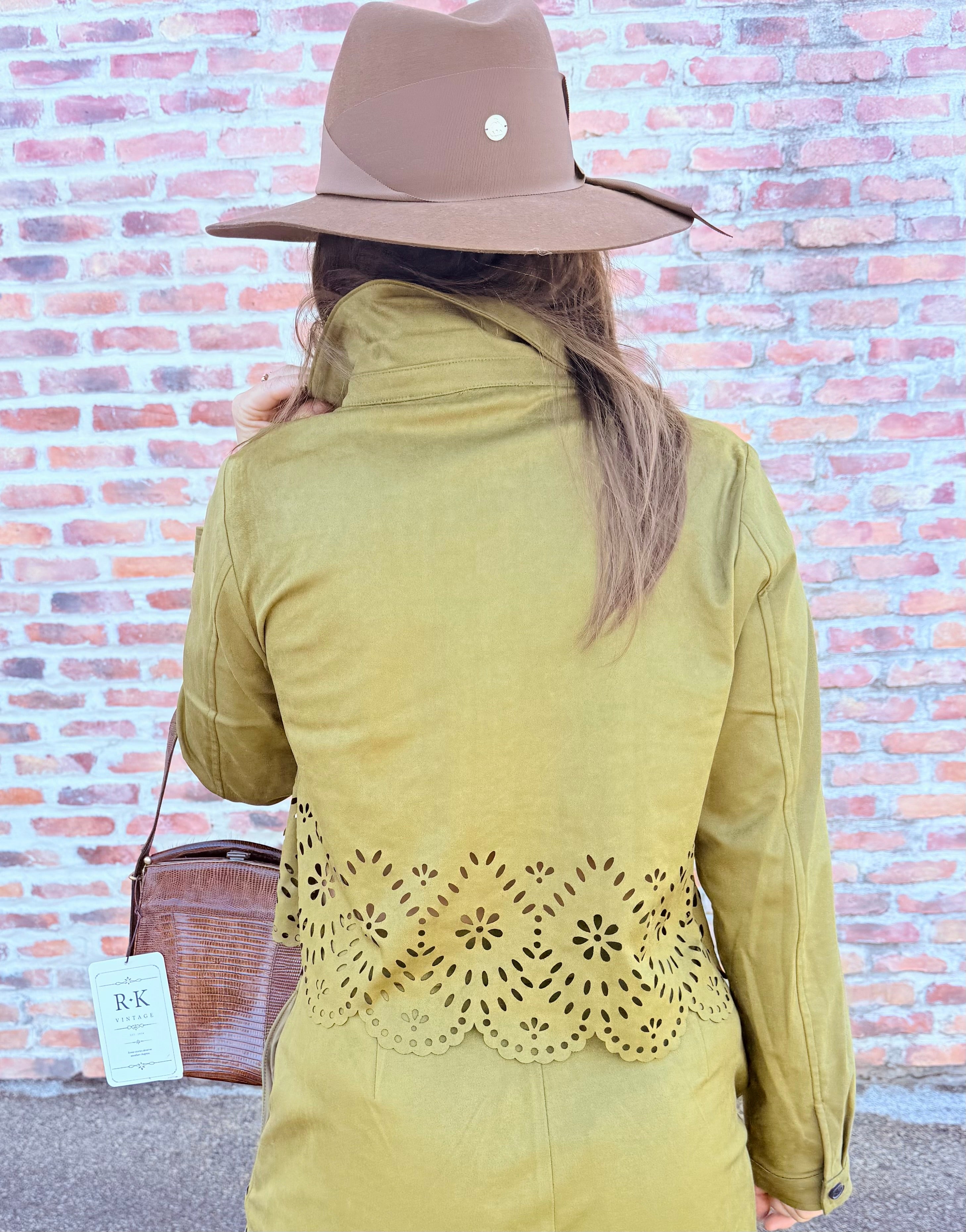 Lucia Faux Suede Cropped Shirt