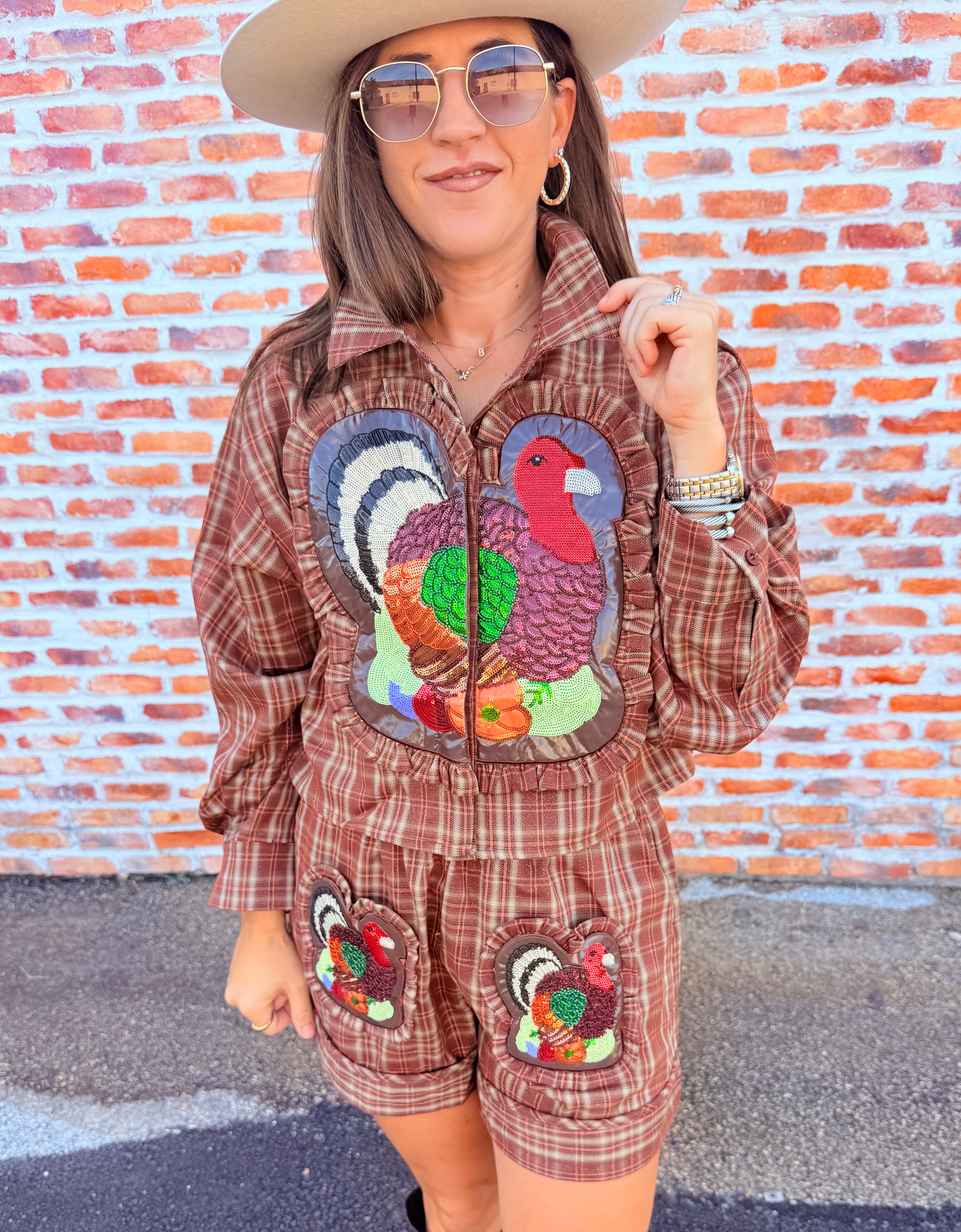 Turkey Ruffle Patch Short