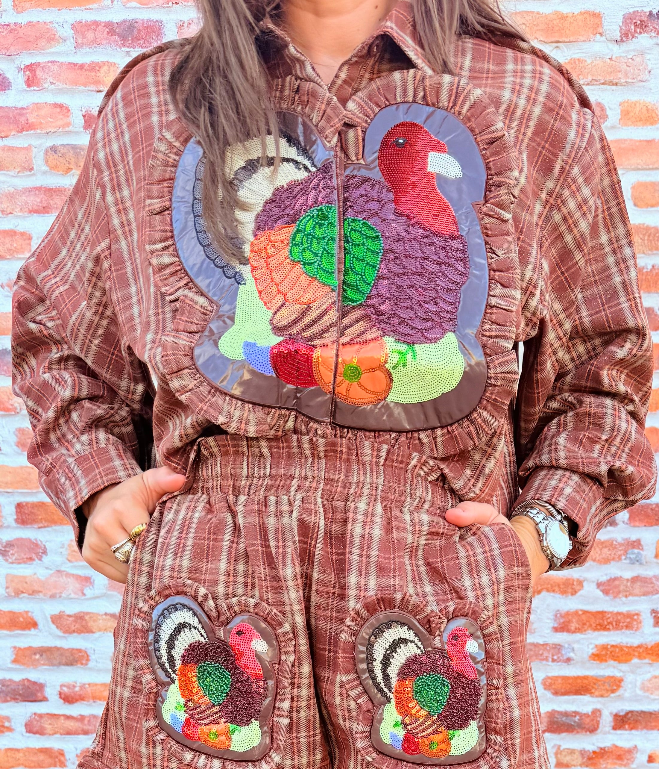Turkey Ruffle Patch Short