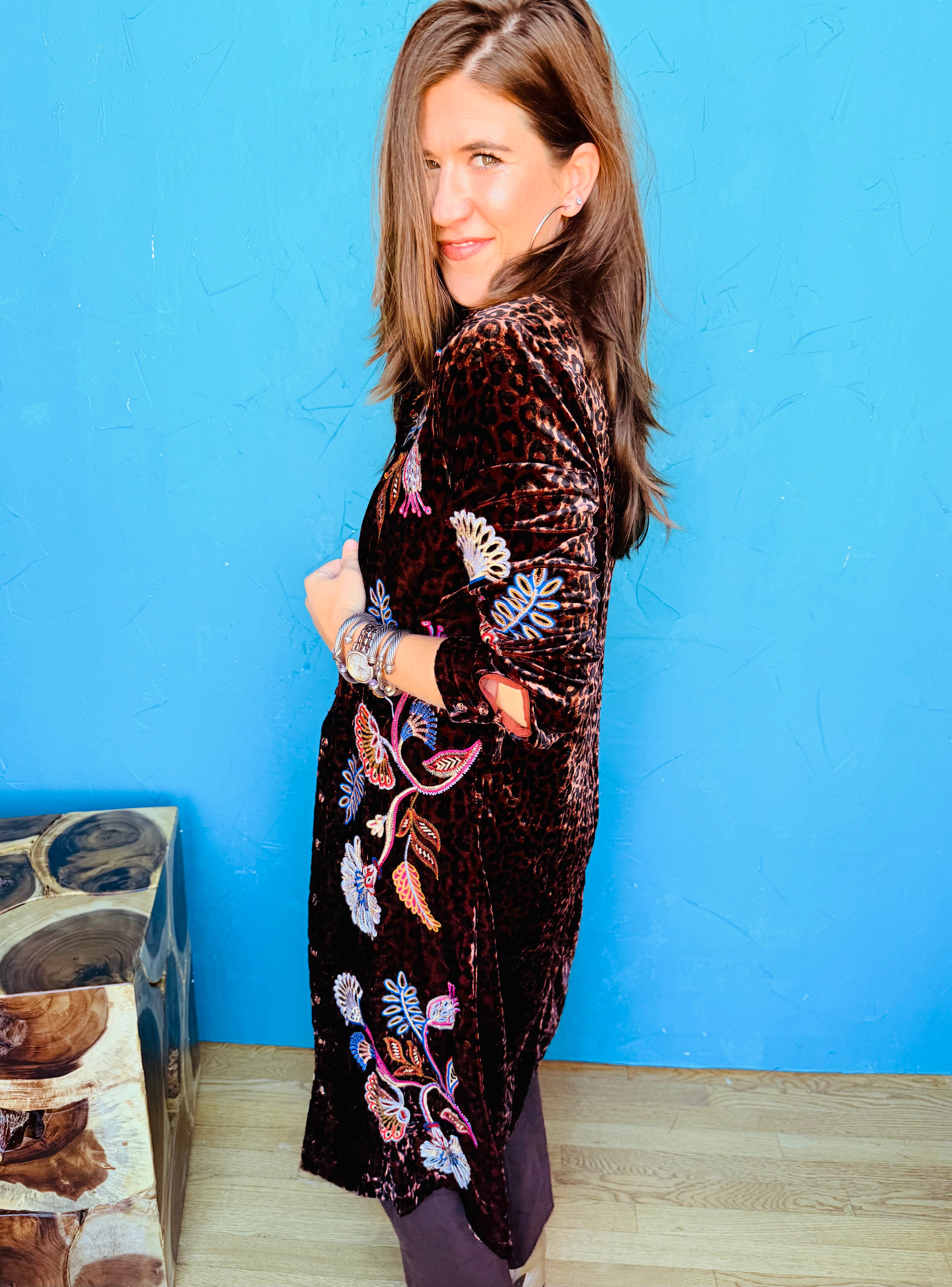 Gineva Velvet Shirt Dress