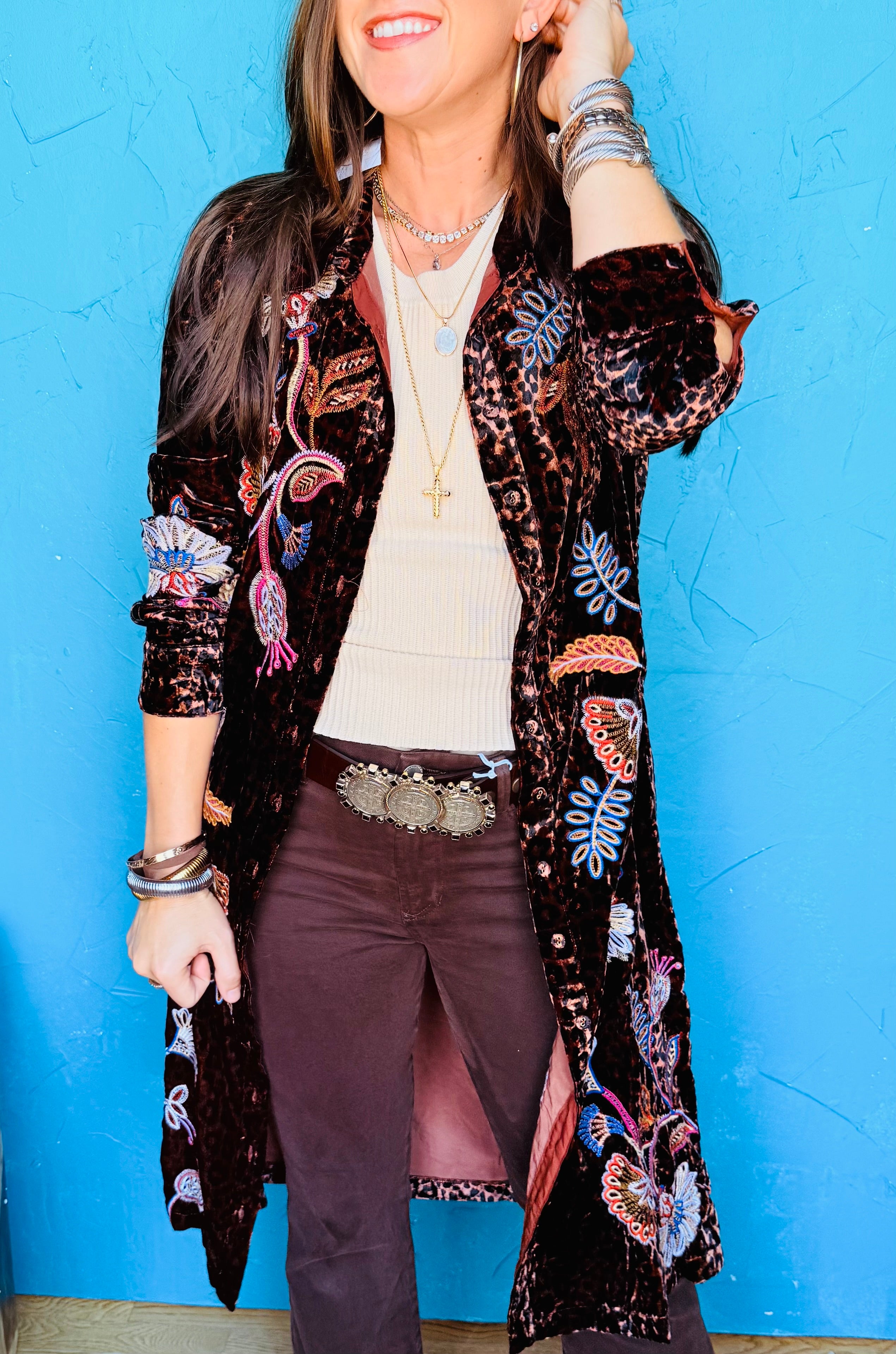 Gineva Velvet Shirt Dress