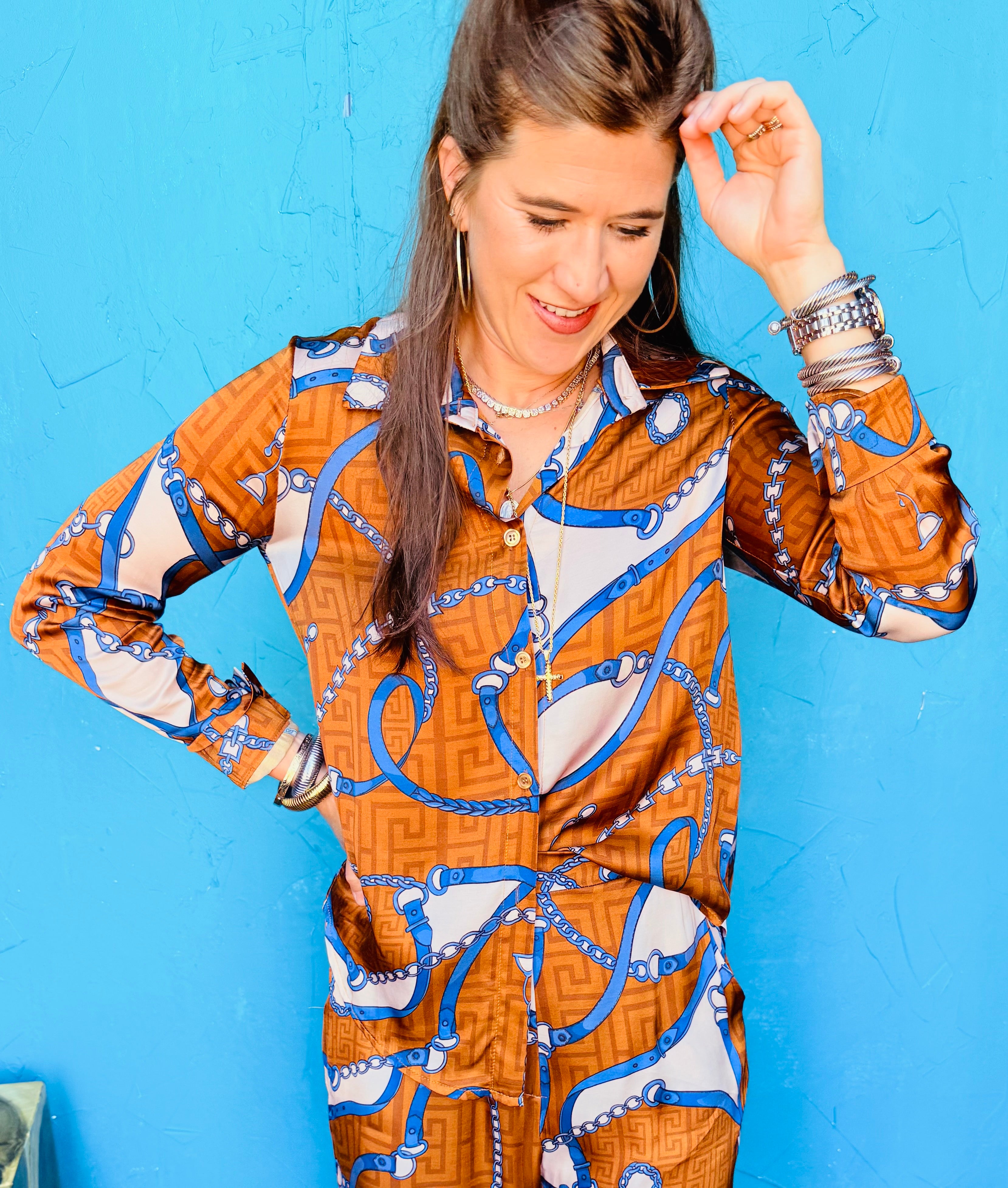 Hermes Woven Button Down Shirt