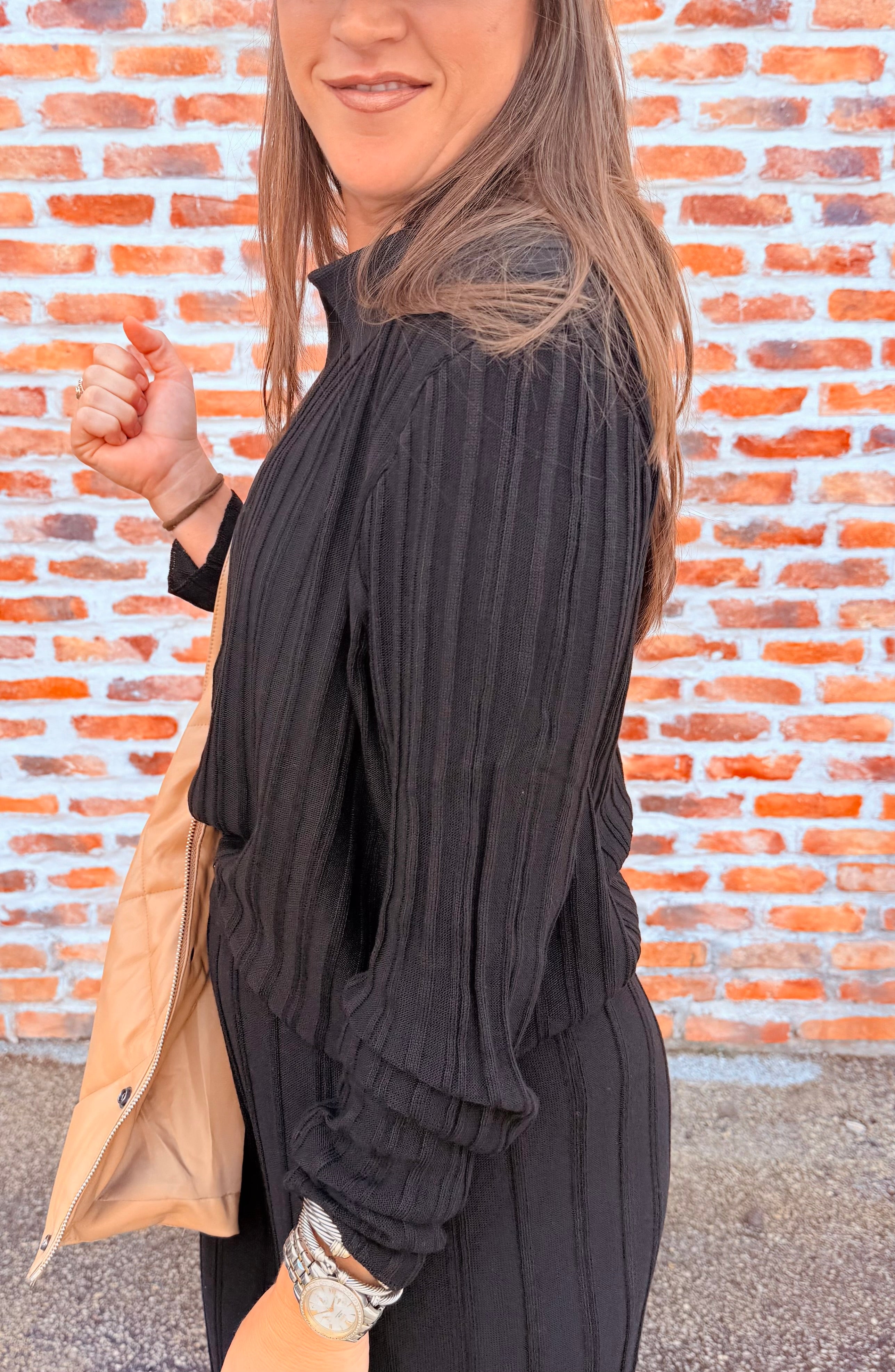 Long Sleeve V-Neck Top