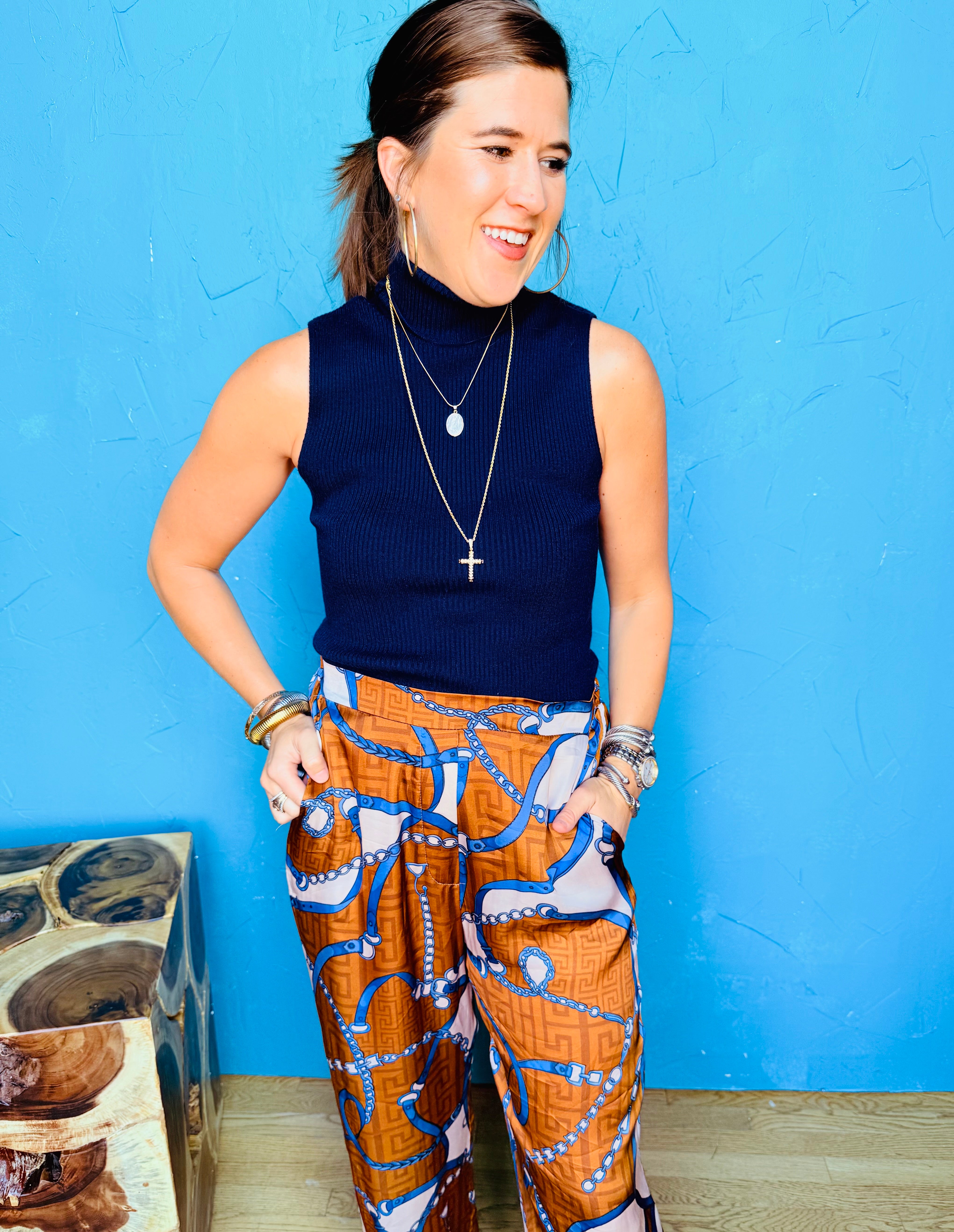 Turtle Neck Knit Top