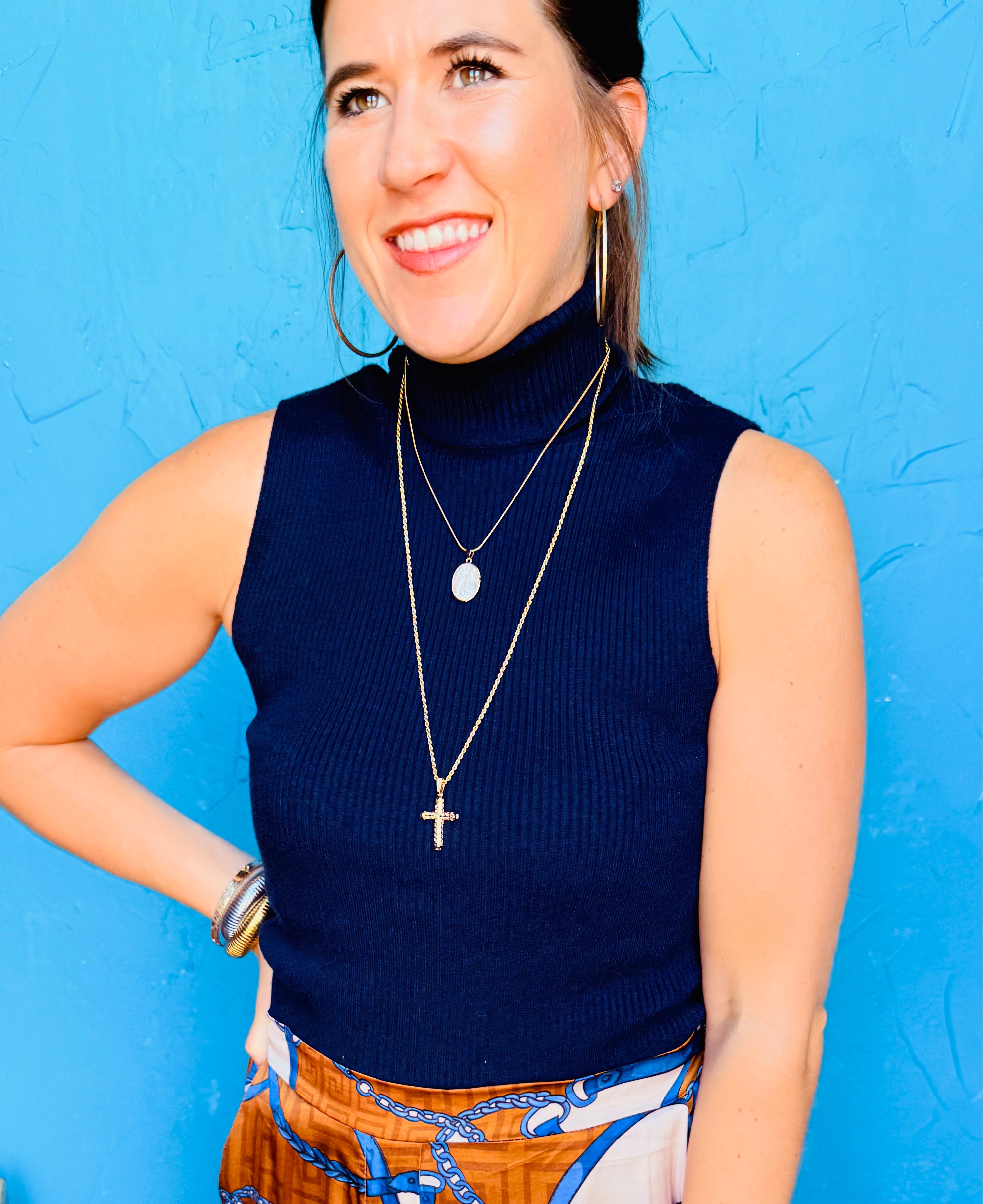 Turtle Neck Knit Top