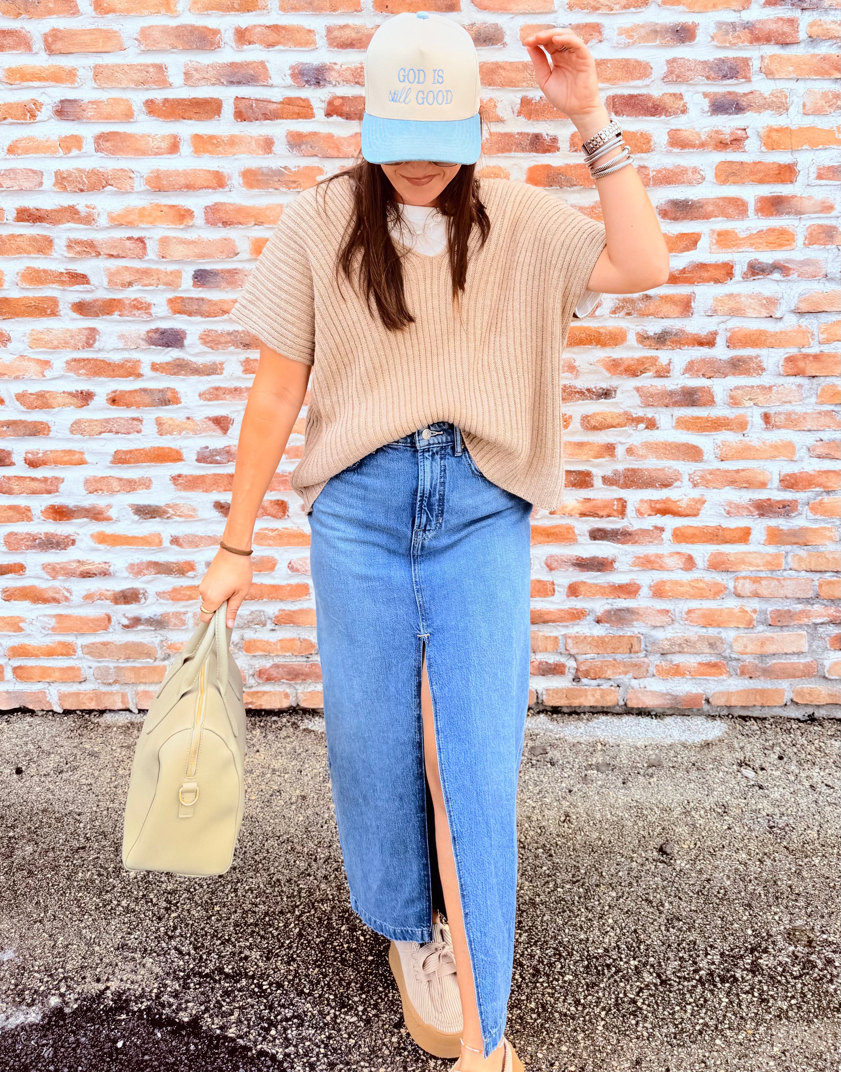 Short Sleeve Scoop Neck Sweater