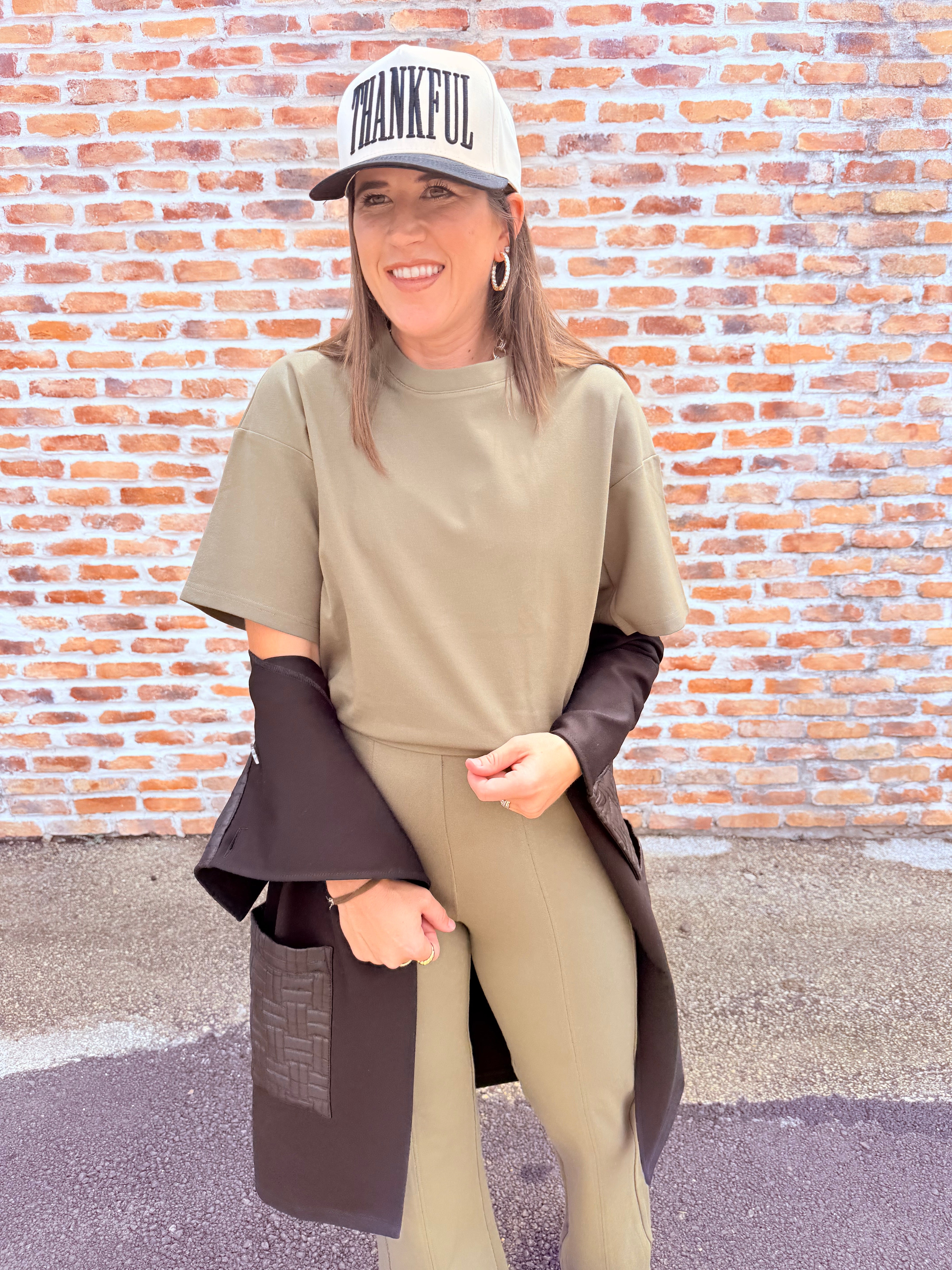 Short Sleeve Crew Neck Top