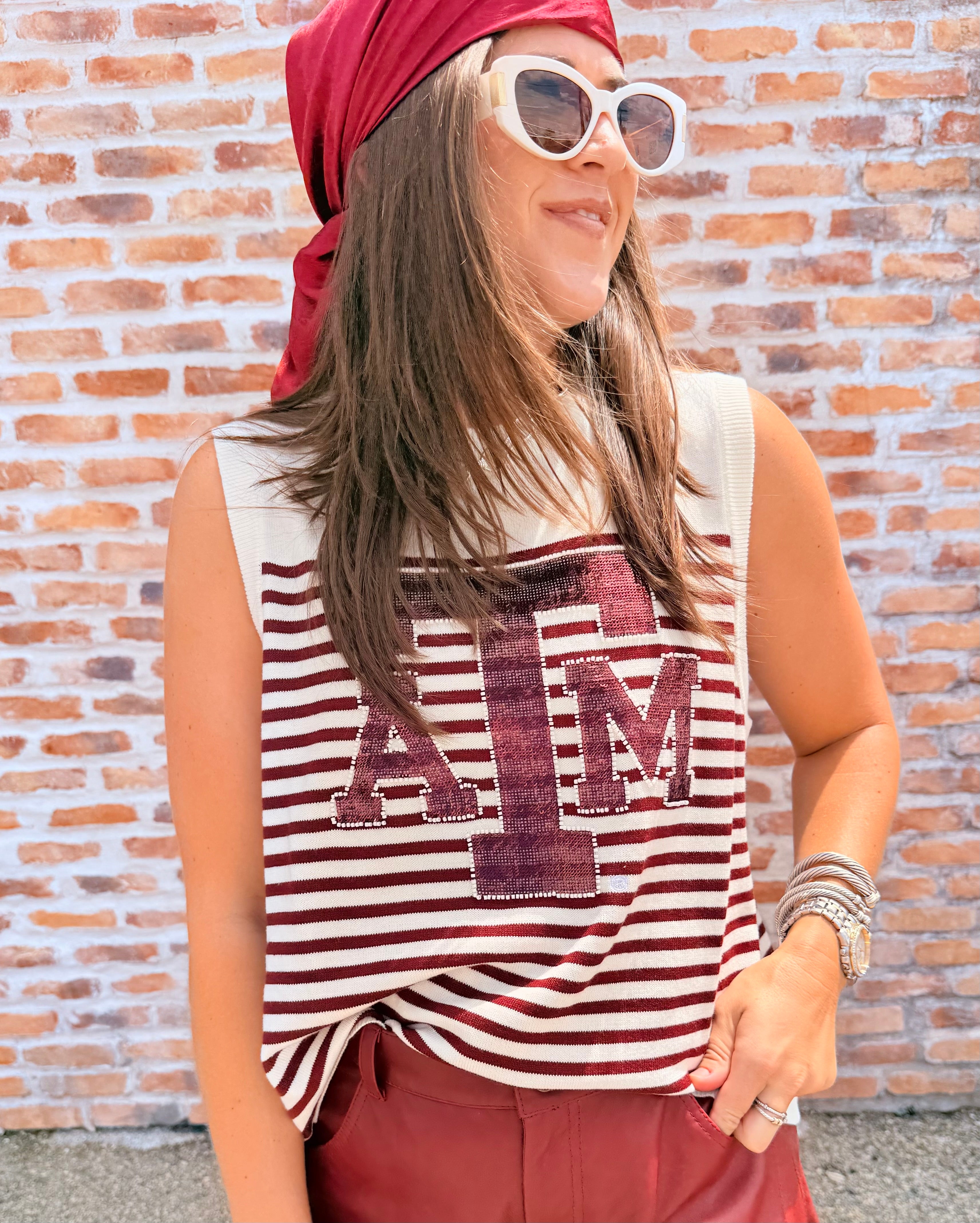 Texas A&M Striped Tank