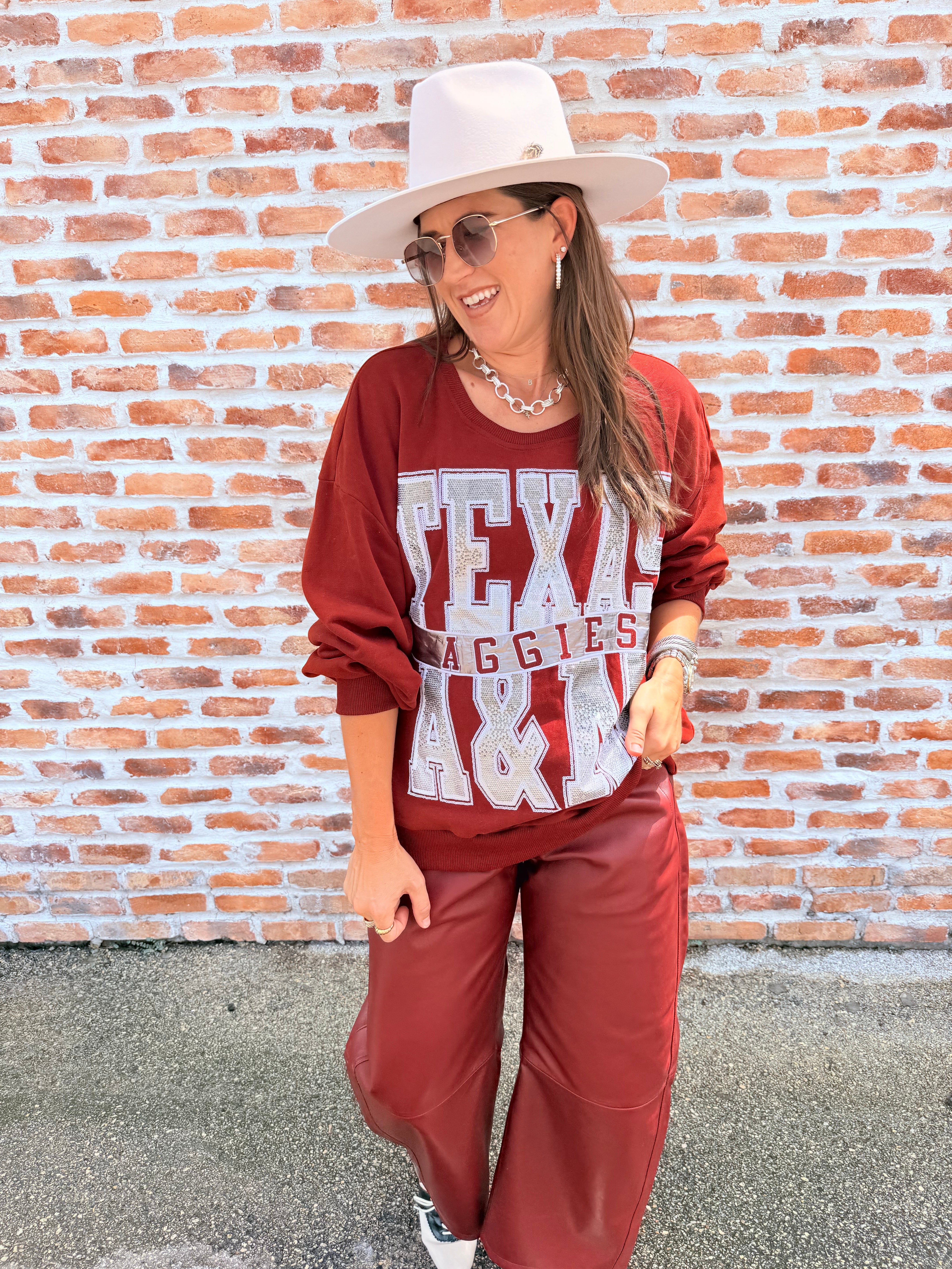 Texas A&M Rhinestone Sweatshirt